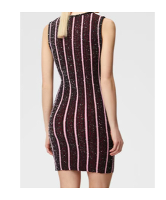 Shop Missoni Sequined Ribbed Mini Dress In Black