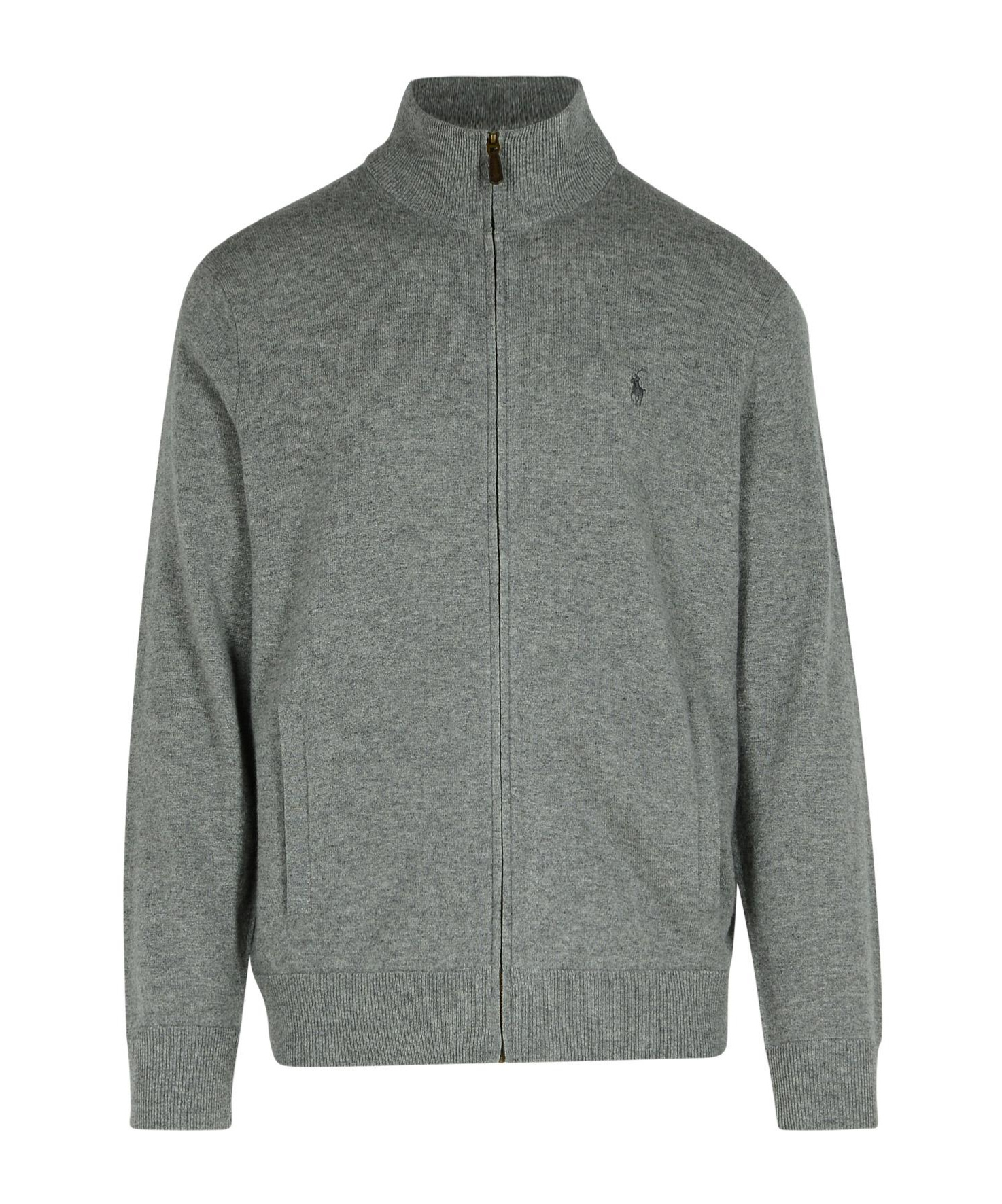 Shop Polo Ralph Lauren Polo Pony-embroidered Sweater In Gray