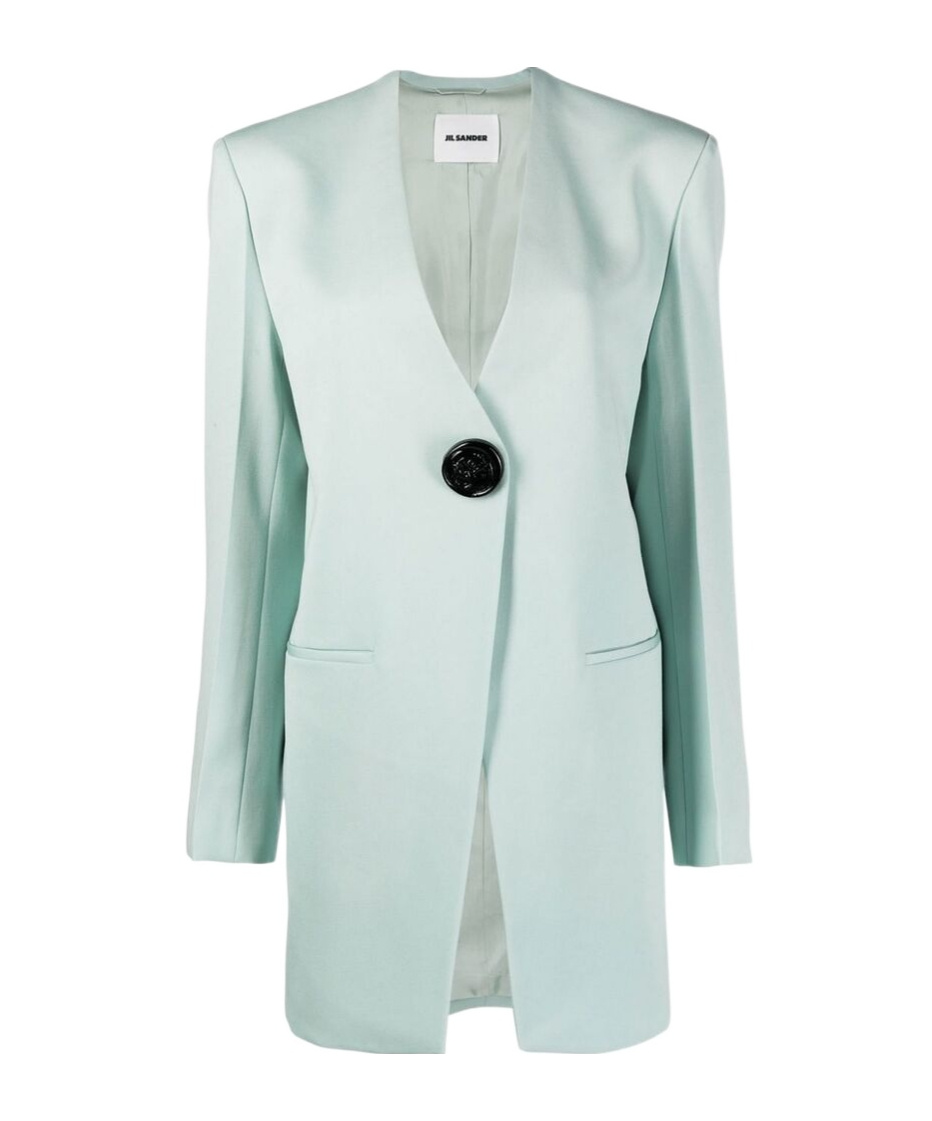 Jil Sander Single-button Wool Blazer In Green