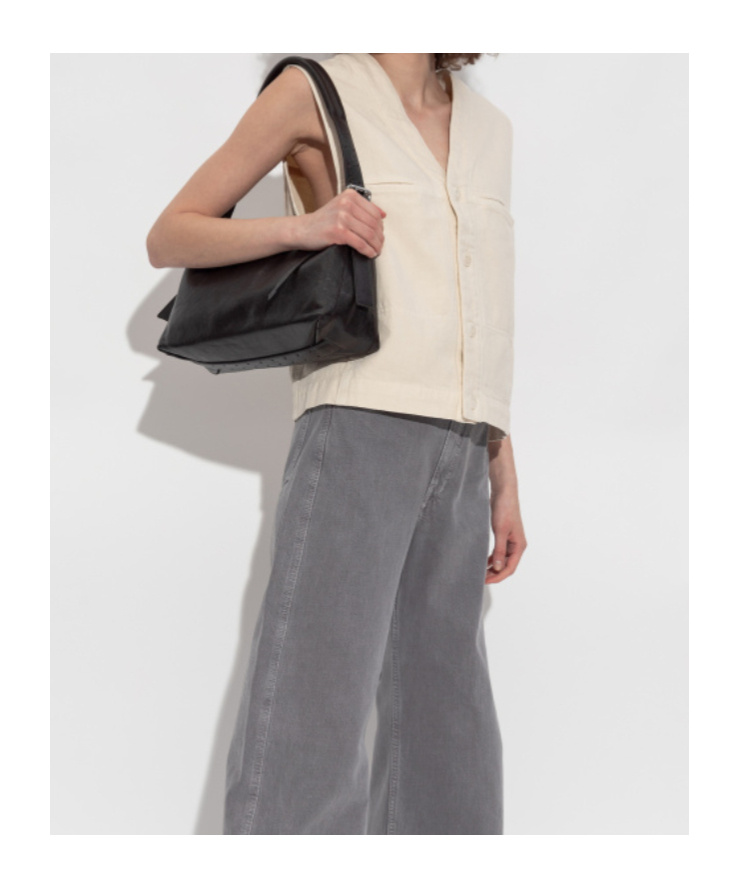 Lemaire Button-fastening Sleeveless Vest In Gray