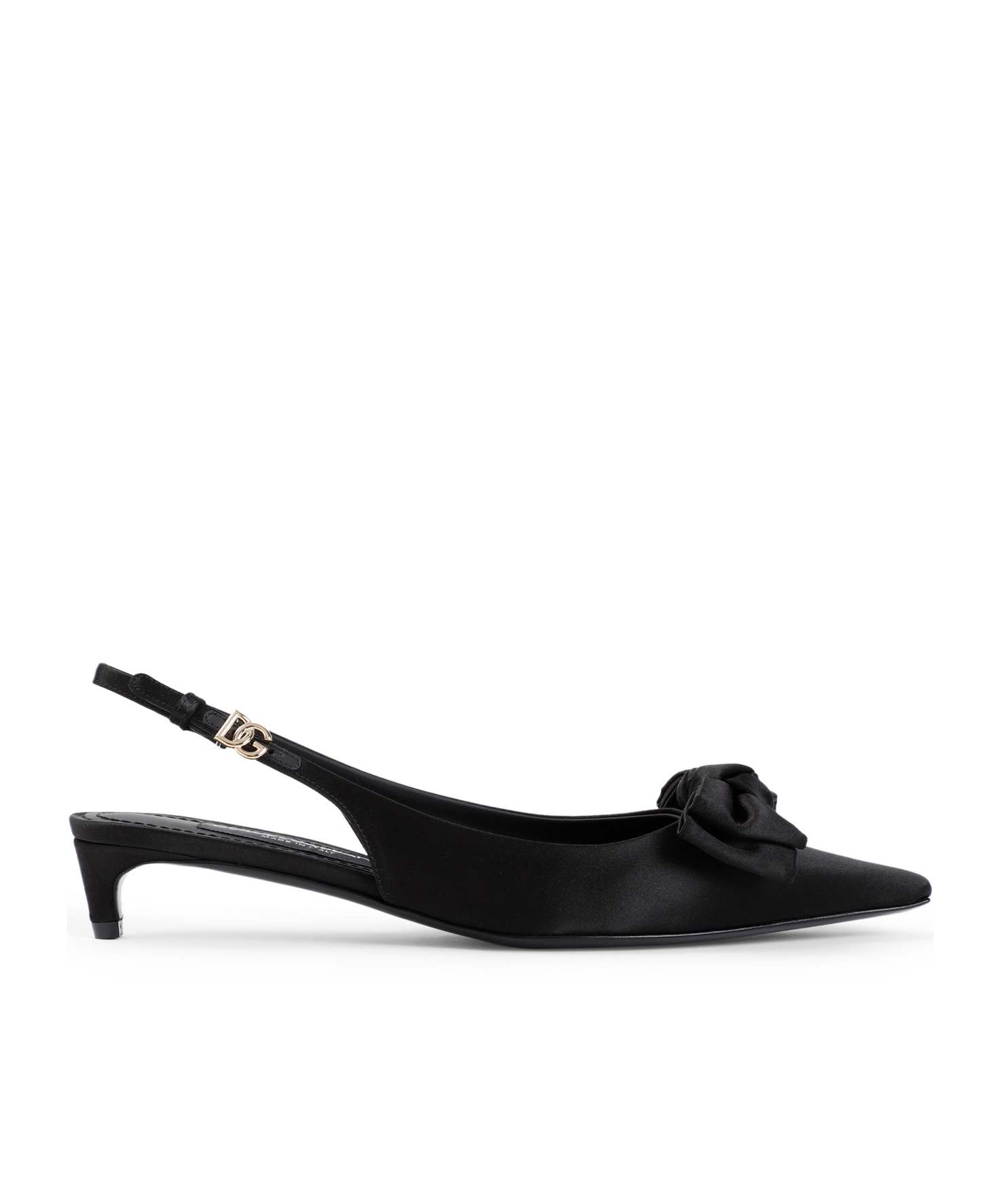 Dolce & Gabbana Satin Slingback Pumps In Black