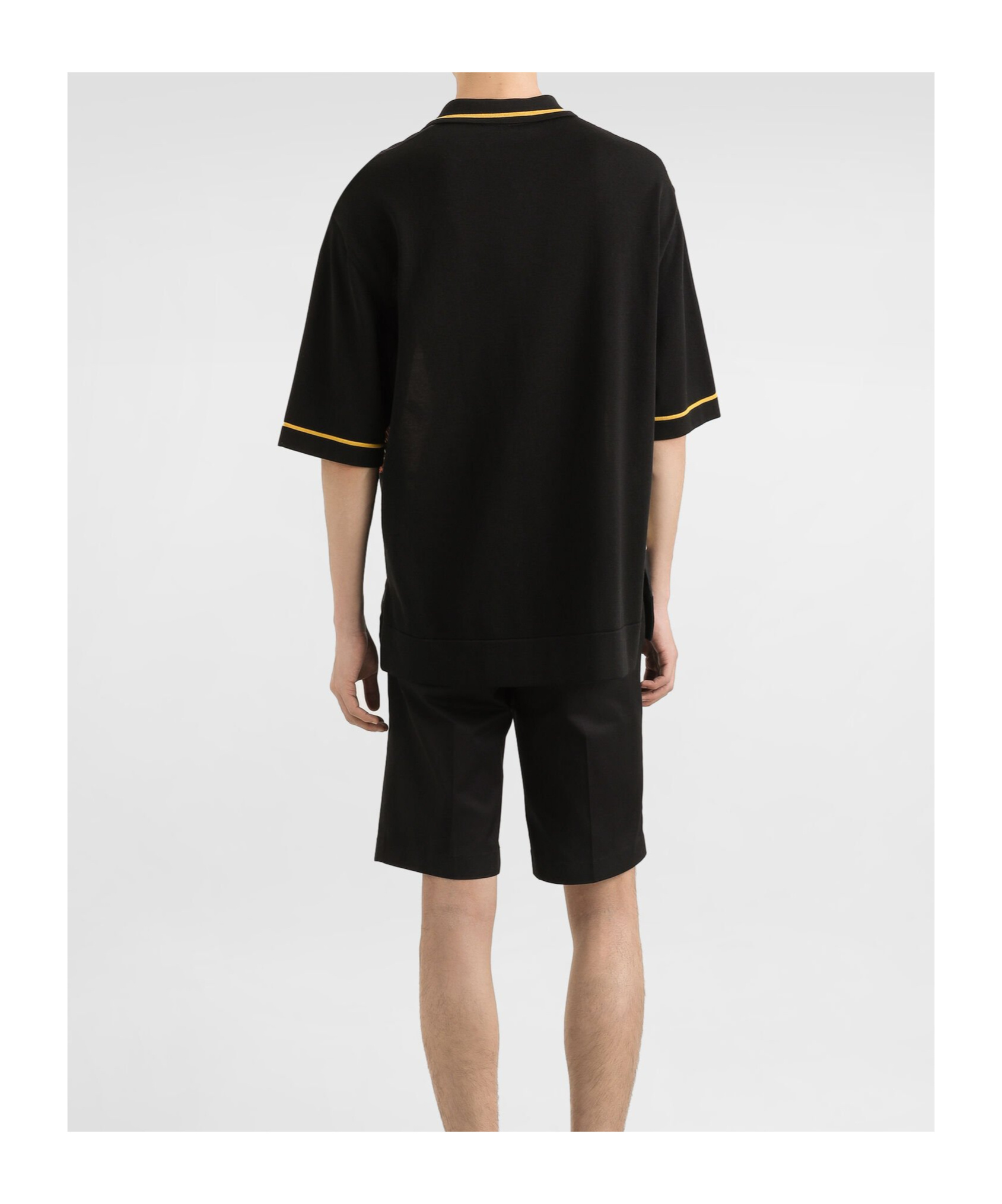 Dolce & Gabbana Silk And Cotton Shirt With Perfume Print In Black