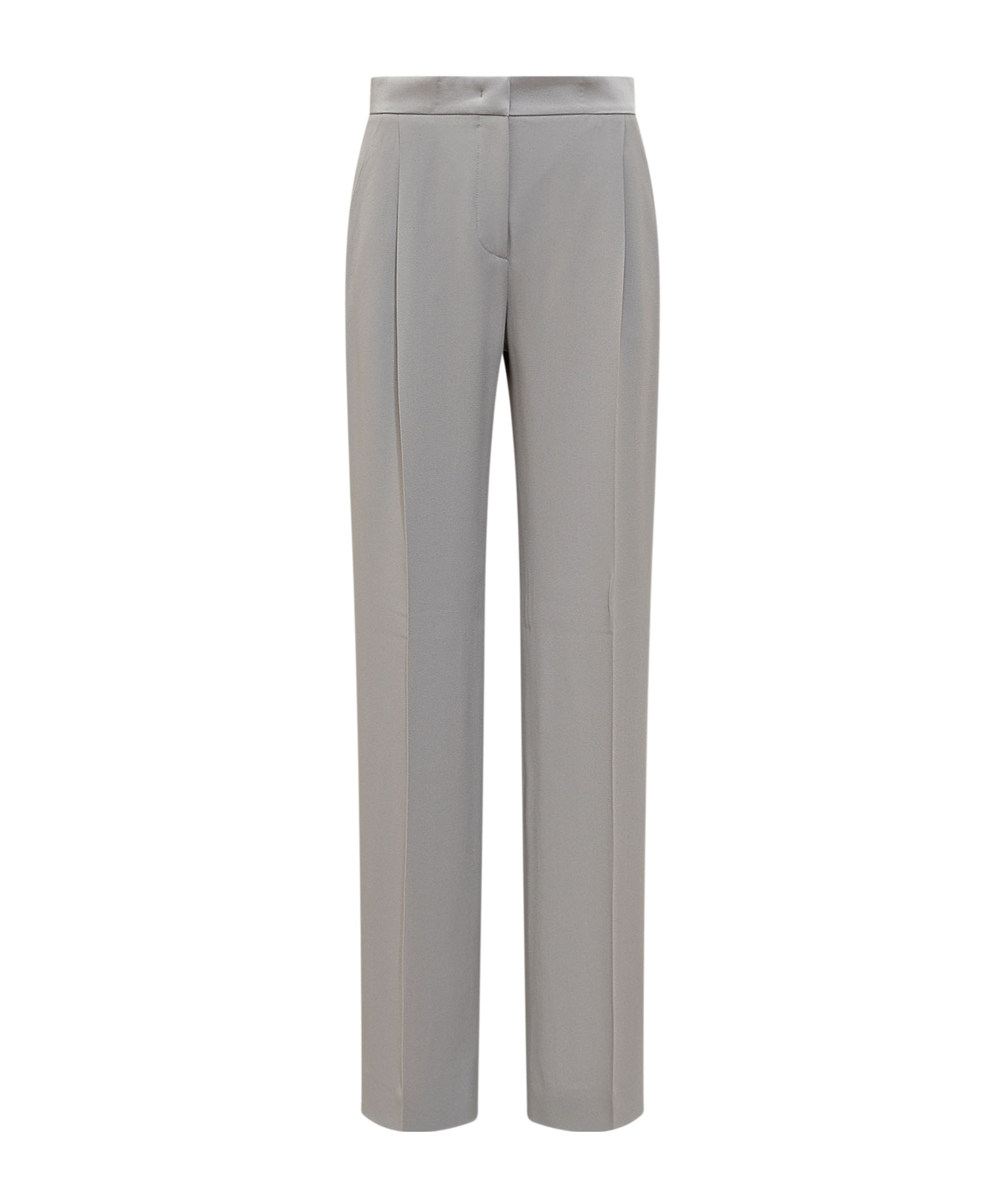 Alberta Ferretti Enver Satin Trousers In Gray