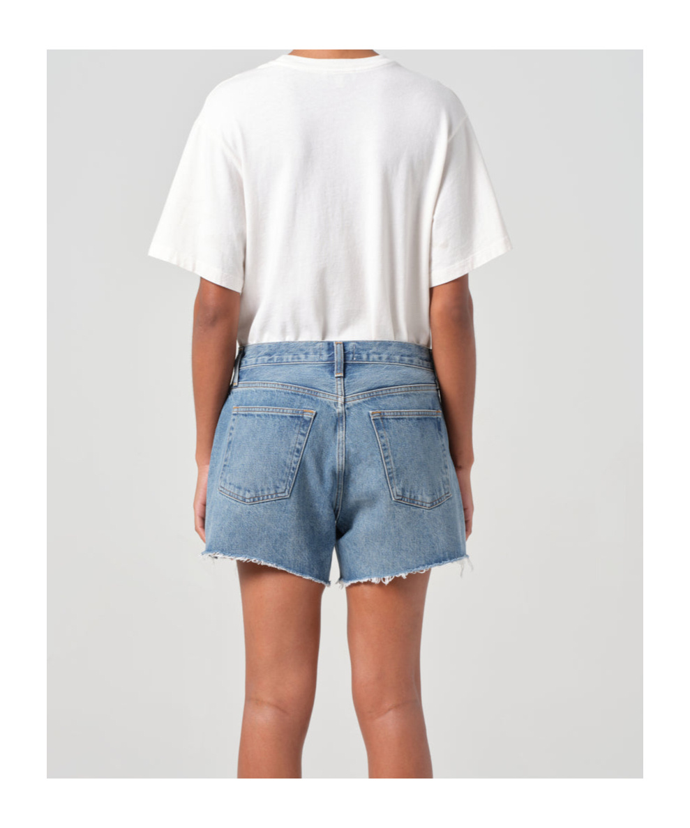 AGOLDE PARKER LONG DENIM SHORTS