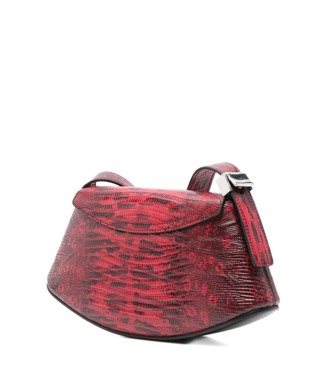Jil Sander Structured Shoulder Bag In Rosso Vitello Leather In Red