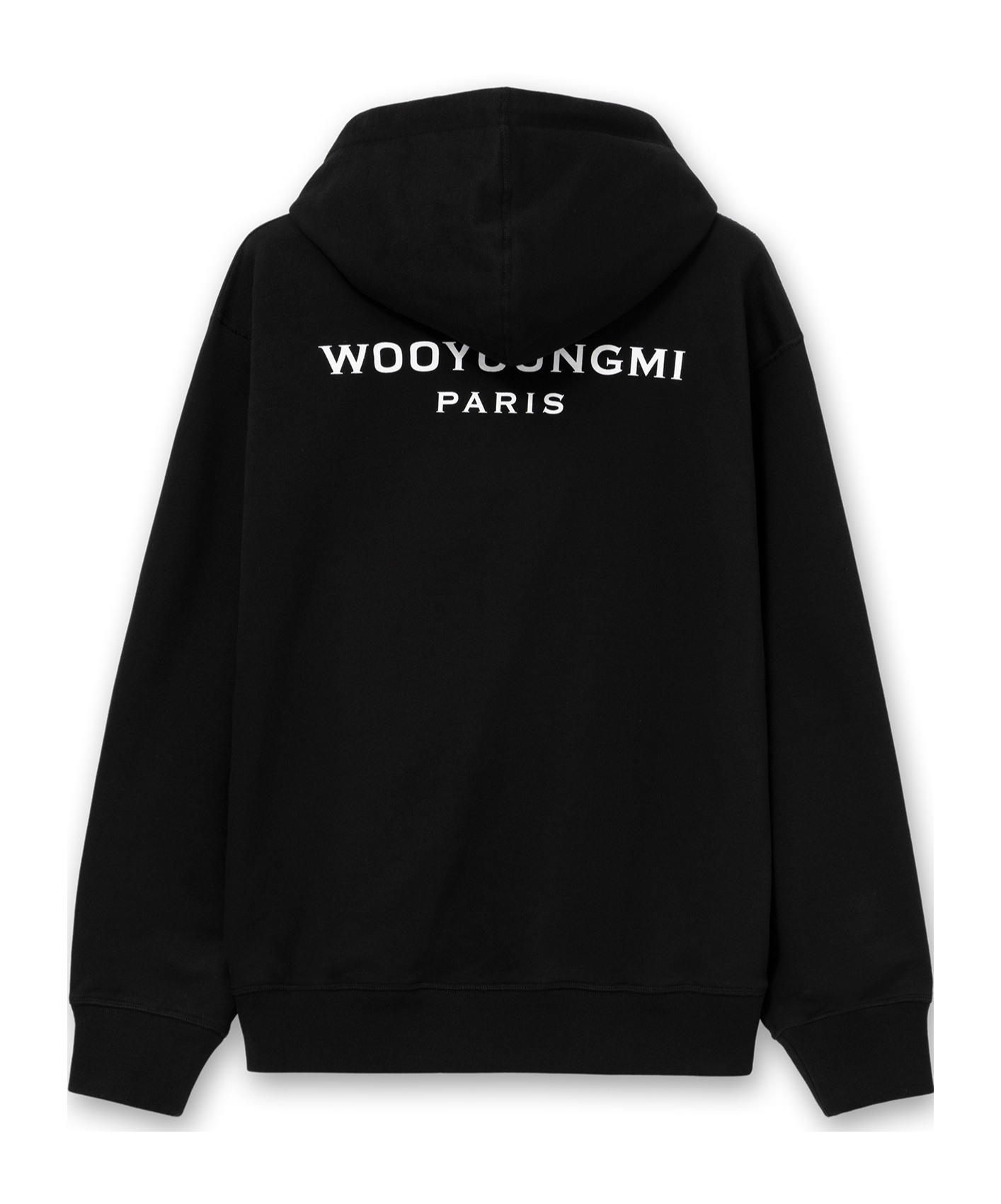 Wooyoungmi Classic Black Hoodie With Signature Logo Accents In Black