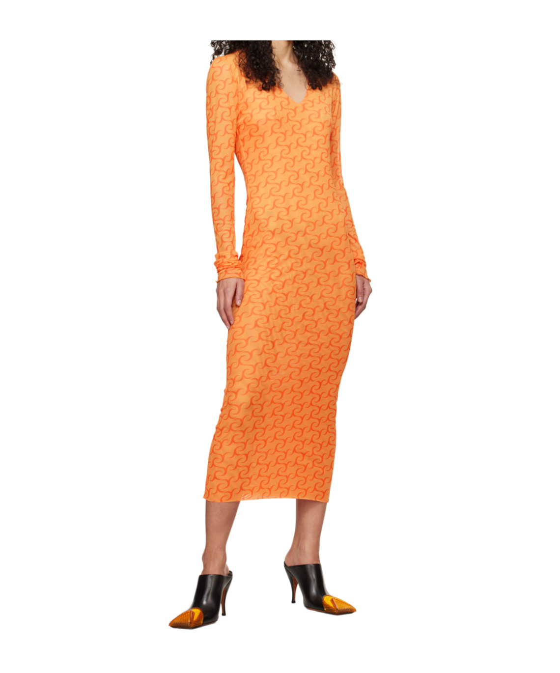 Jade Cropper Printed Midi Dress In Multi