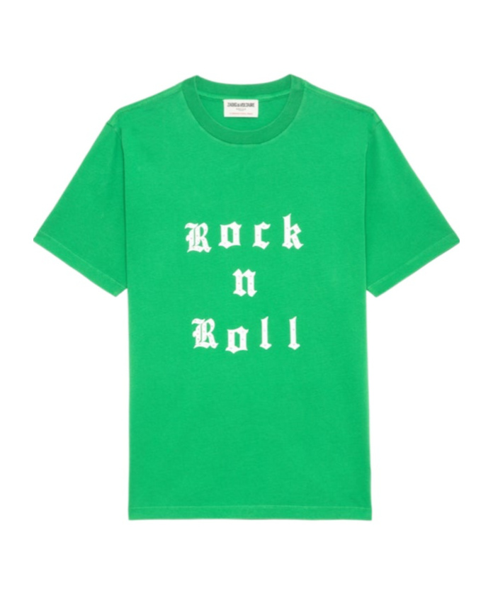 Shop Zadig & Voltaire Edwin Rock And Roll T-shirt In Green