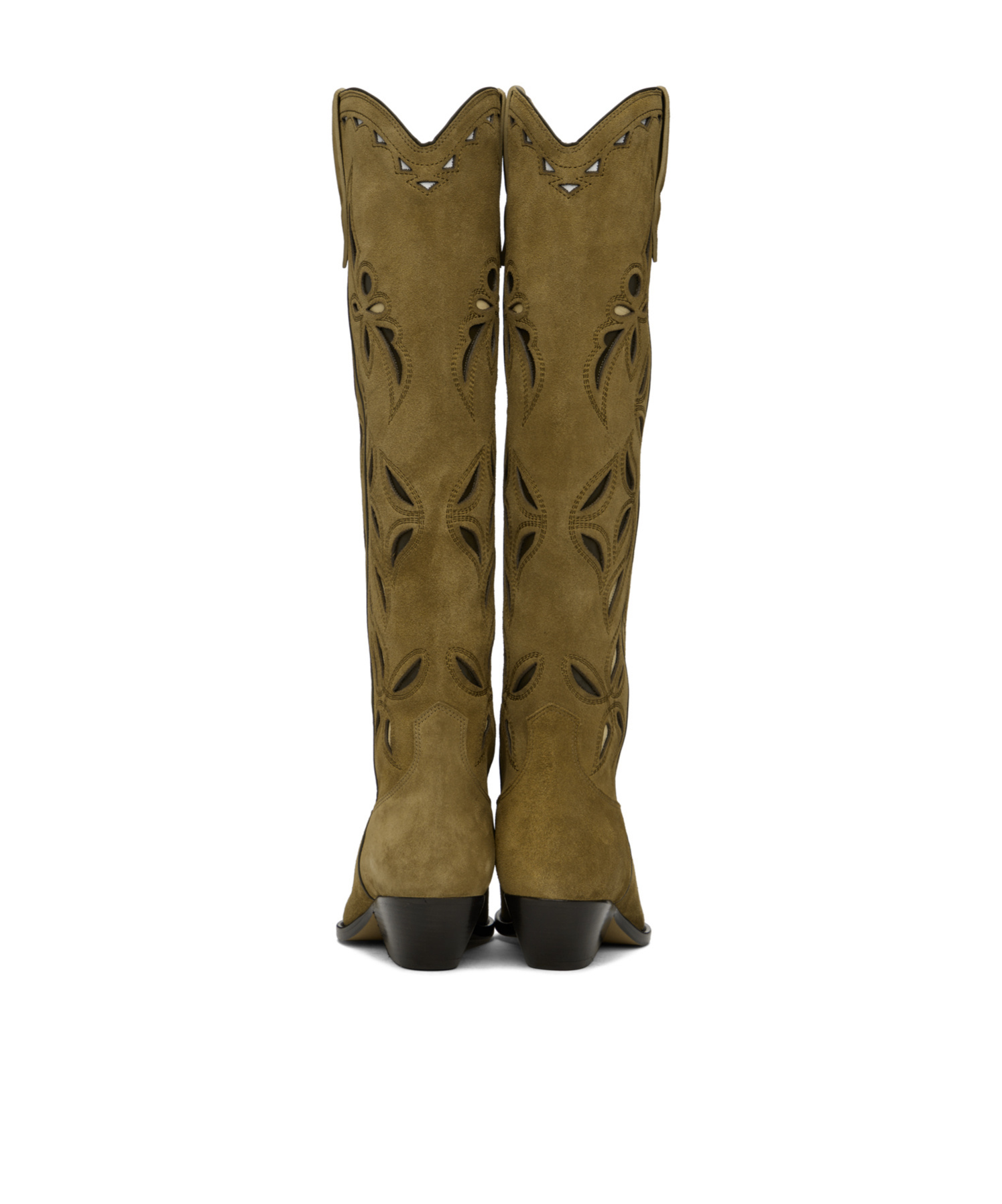 Isabel Marant Denvee Suede Knee-high Cowboy Boots In Brown