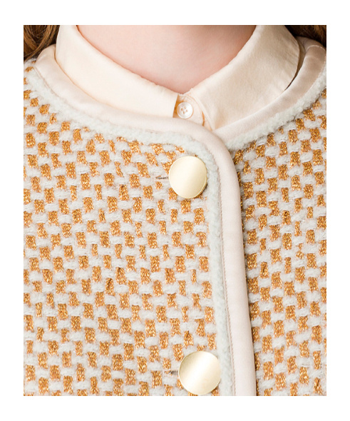 Forte Forte Textured Fabric Jacket Gold-tone Buttons In Brown
