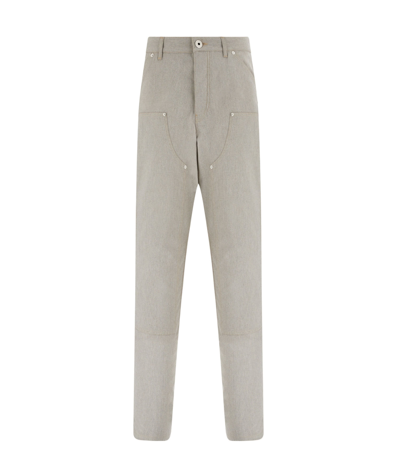 Ferragamo Belt Loop Working Casual Pants In Gray