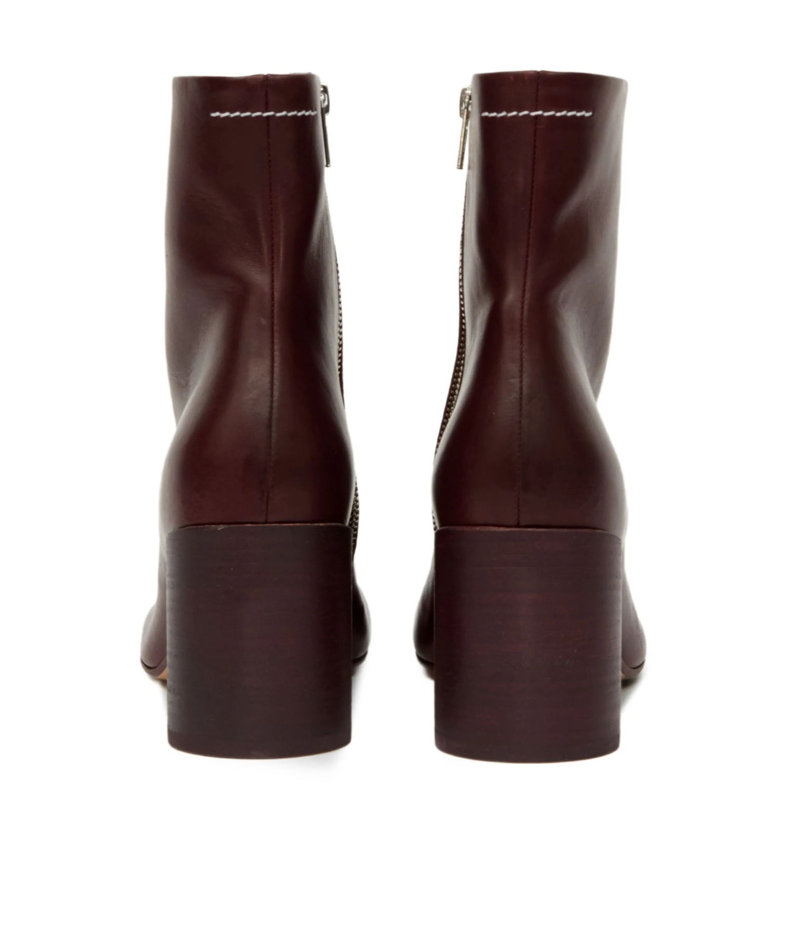 Mm6 Maison Margiela 70mm Anatomic Stitch Ankle Boots In Red