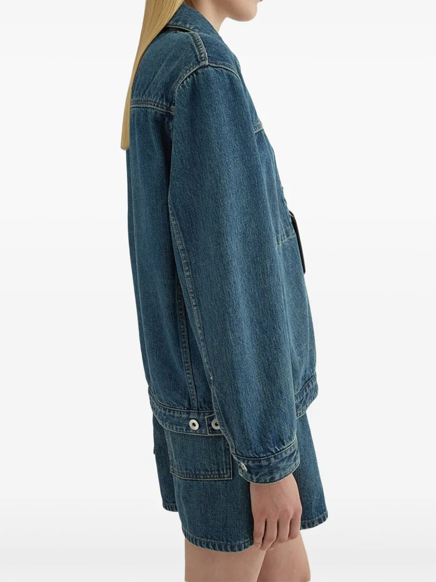 Jil Sander Washed Denim Jacket In Blue