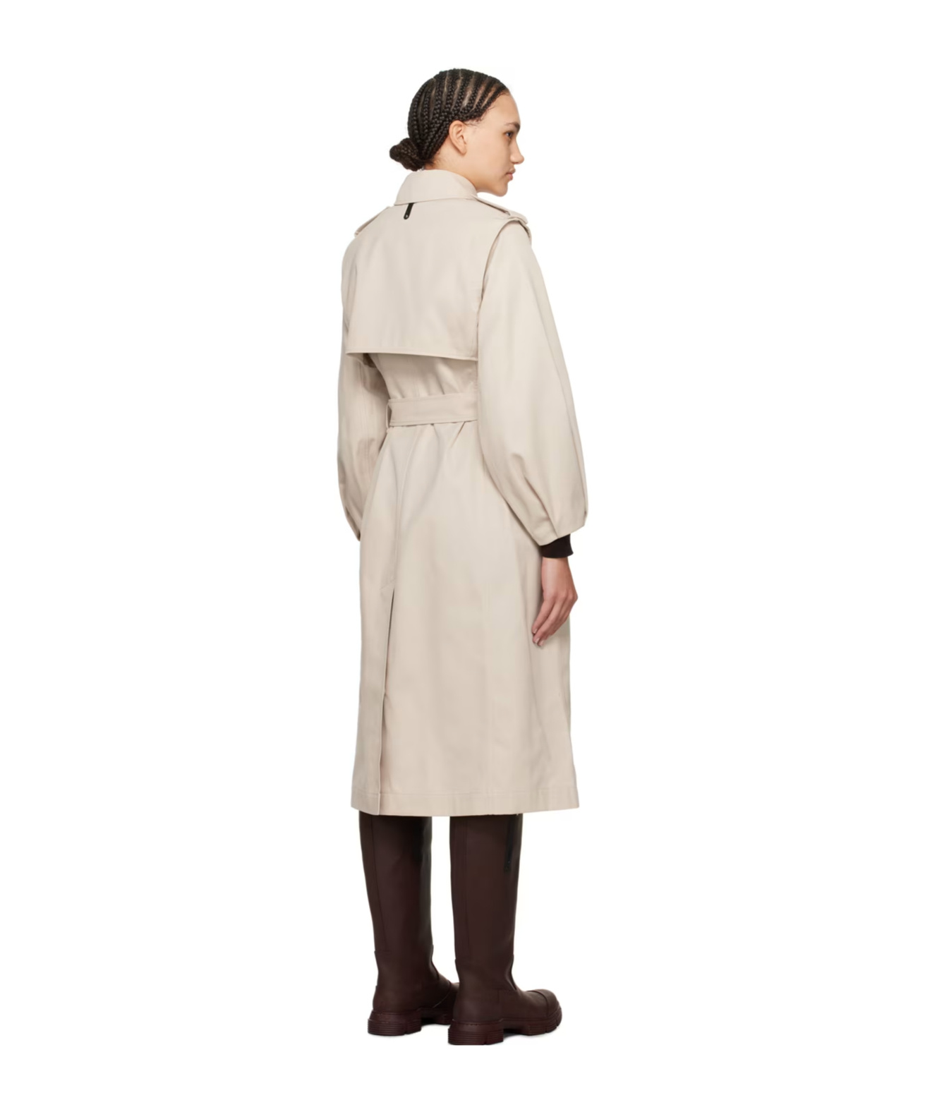 Mackage Beige Alia Trench Coat In Nude