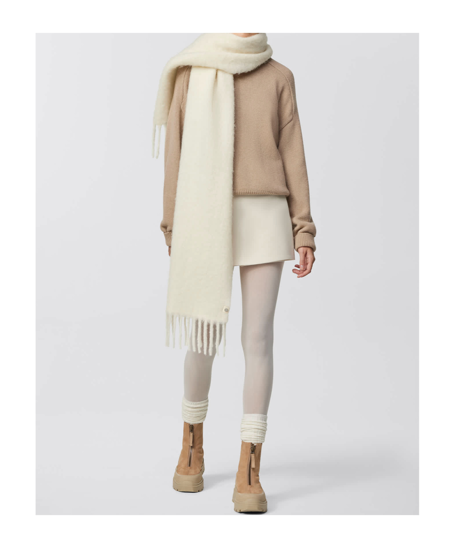 Shop Canada Goose Alpaca Scarf In White