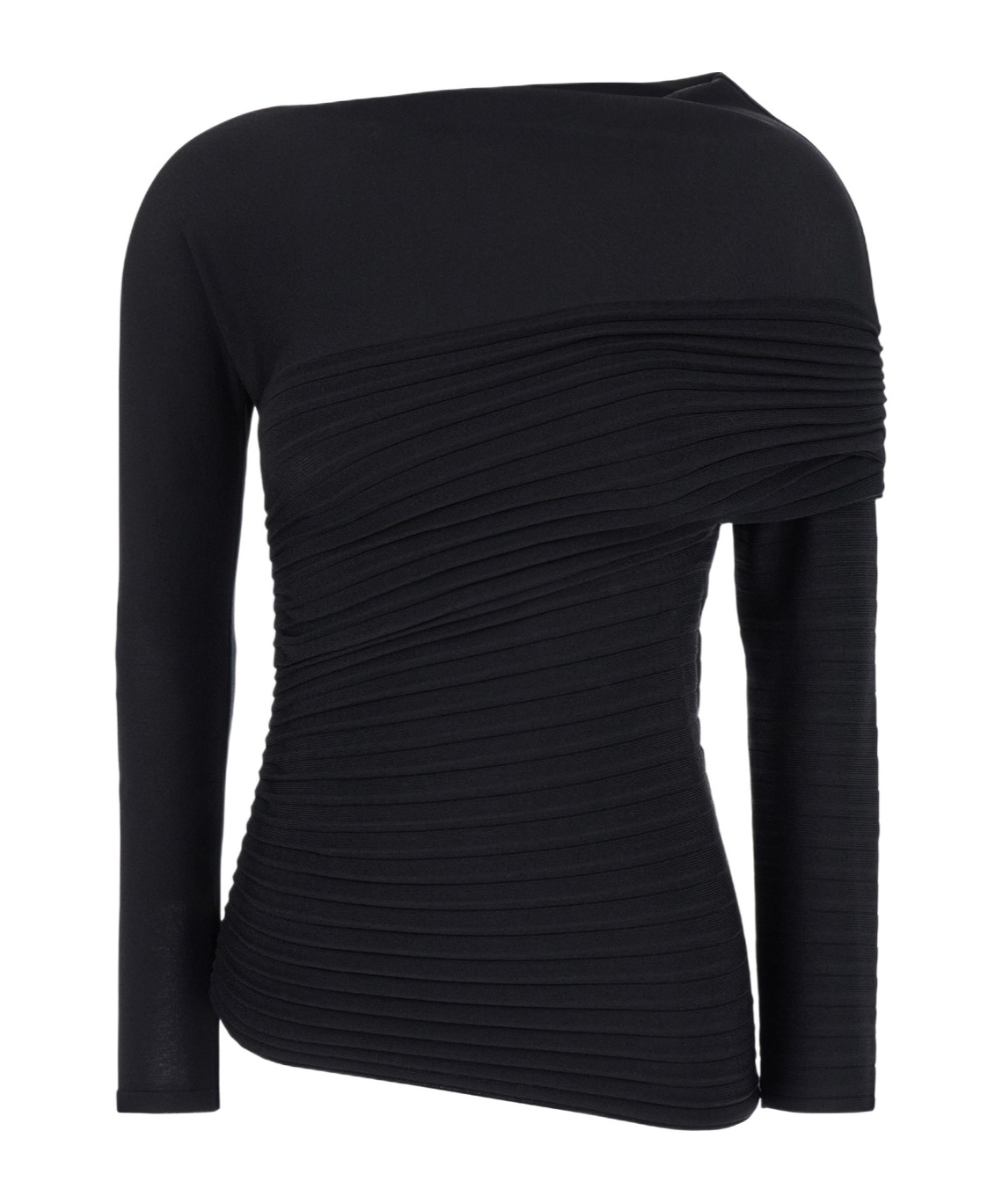 PHILOSOPHY DI LORENZO SERAFINI ASYMMETRIC PLISSÉ JUMPER