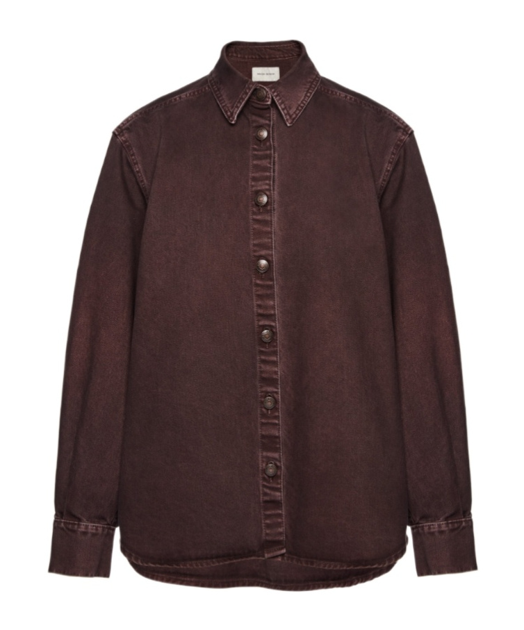 Magda Butrym Button-down Cotton Shirt In Brown