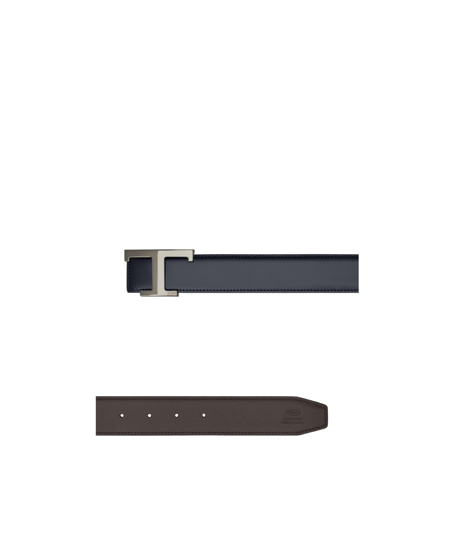 Tod's Two-color Belt In Black