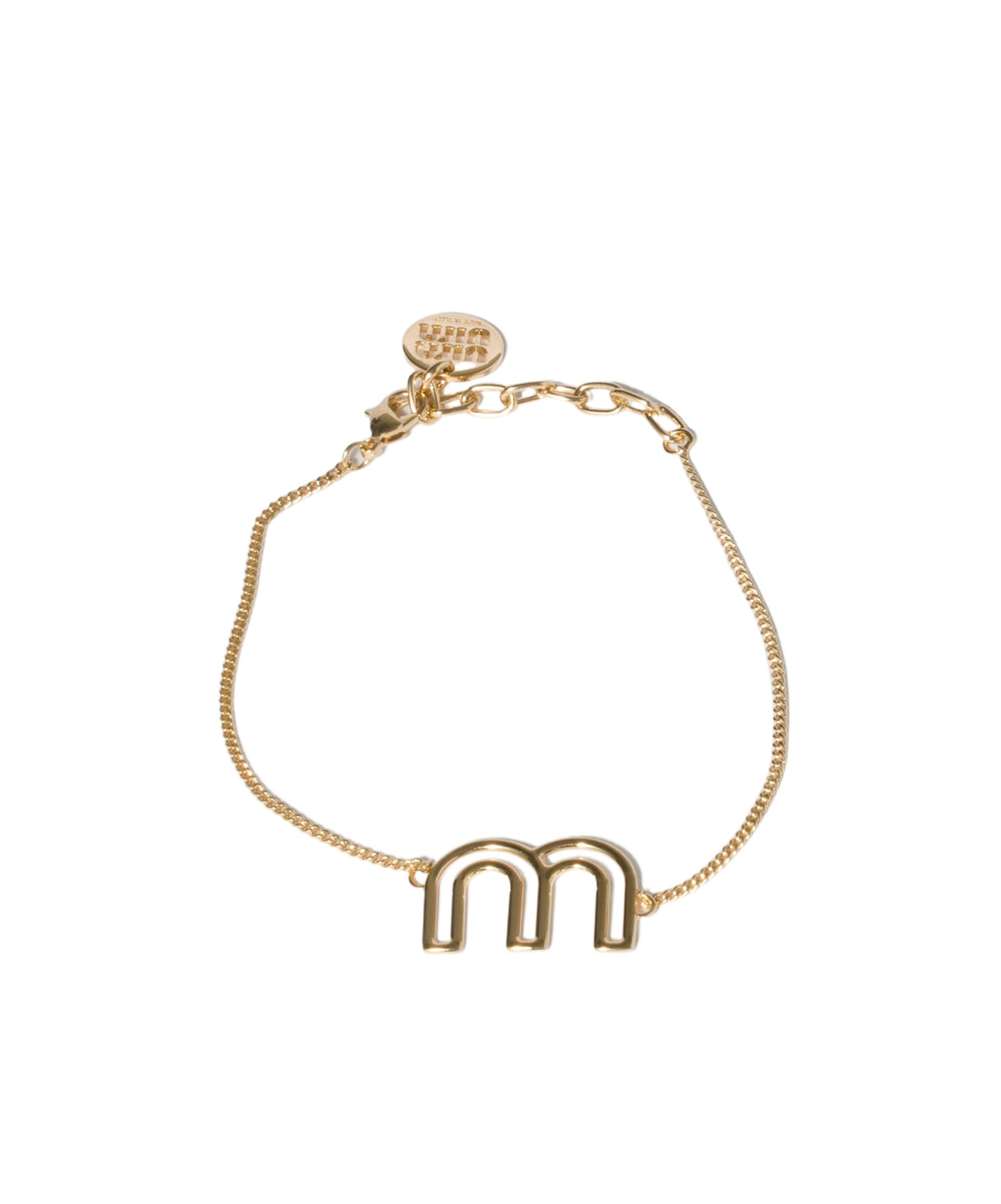 Miu Miu Metal Bracelet In Gold