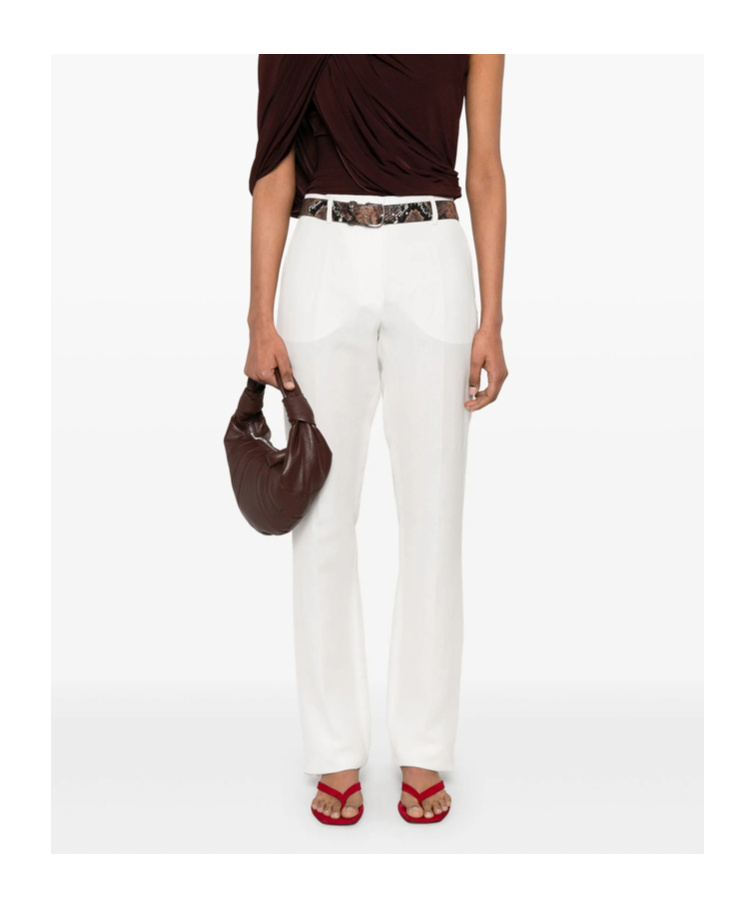 Sportmax Belt Loops Slacks In White