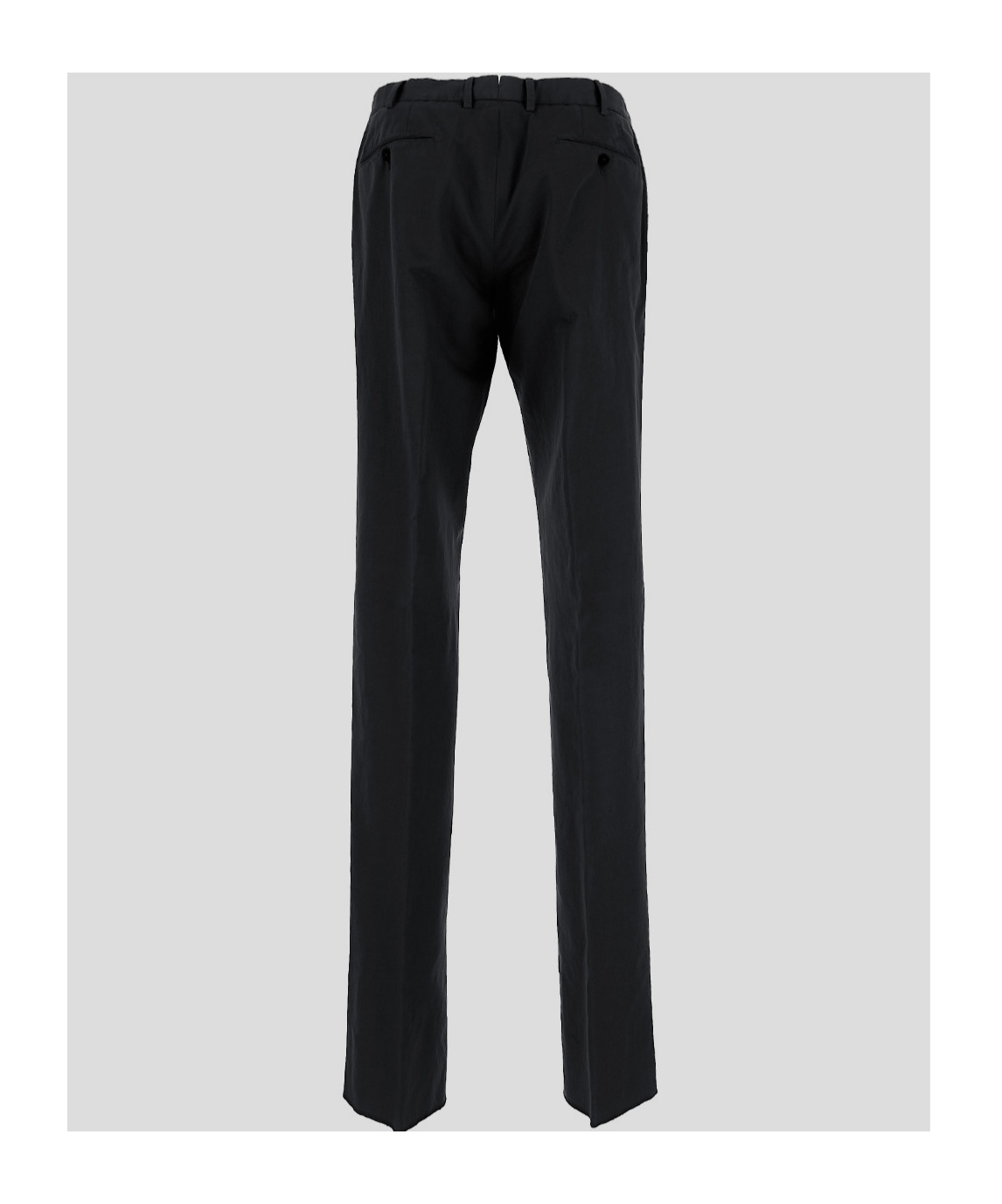 Zegna Black Wool Pants In Black