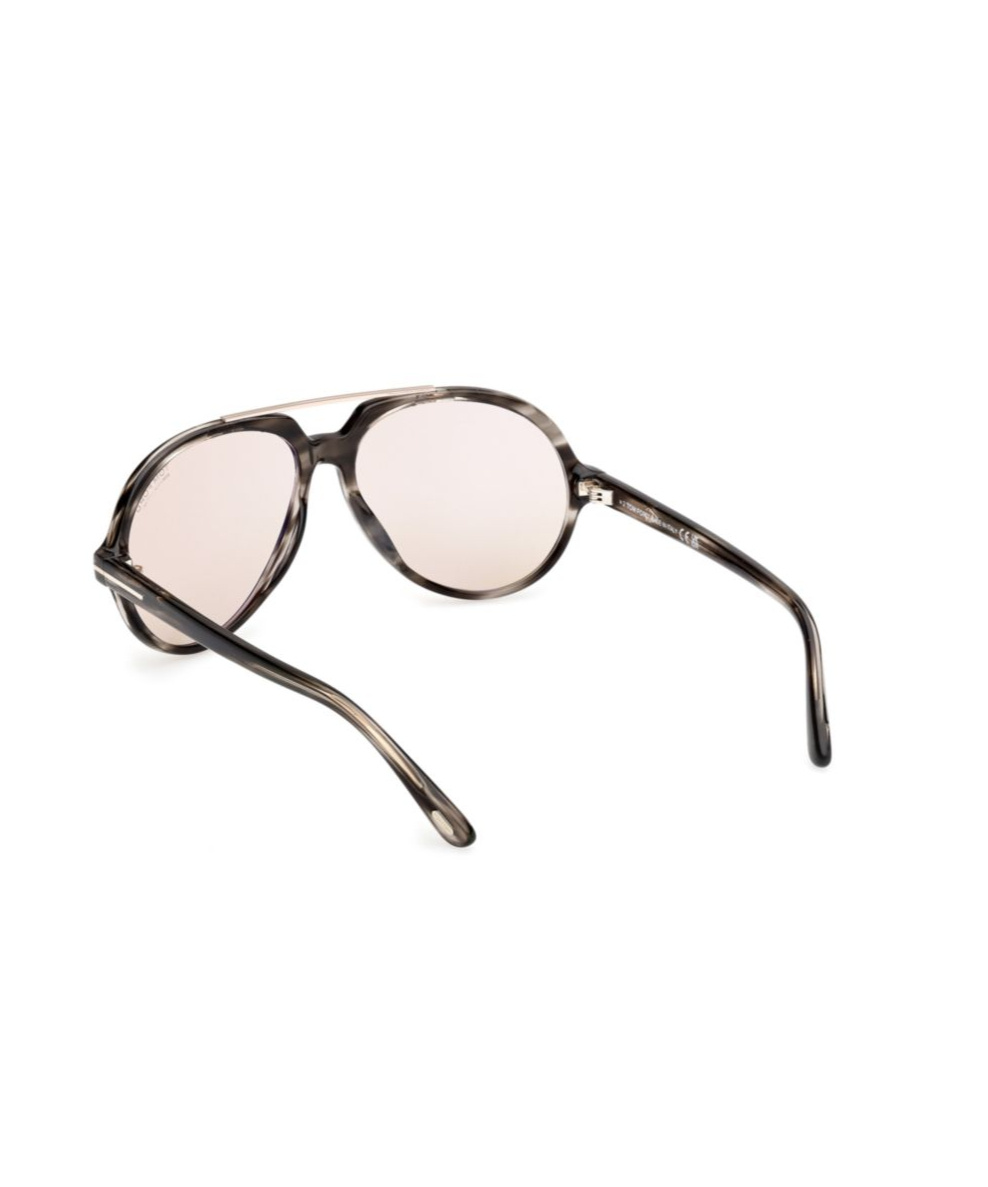 Tom Ford Geometric Sunglasses In White