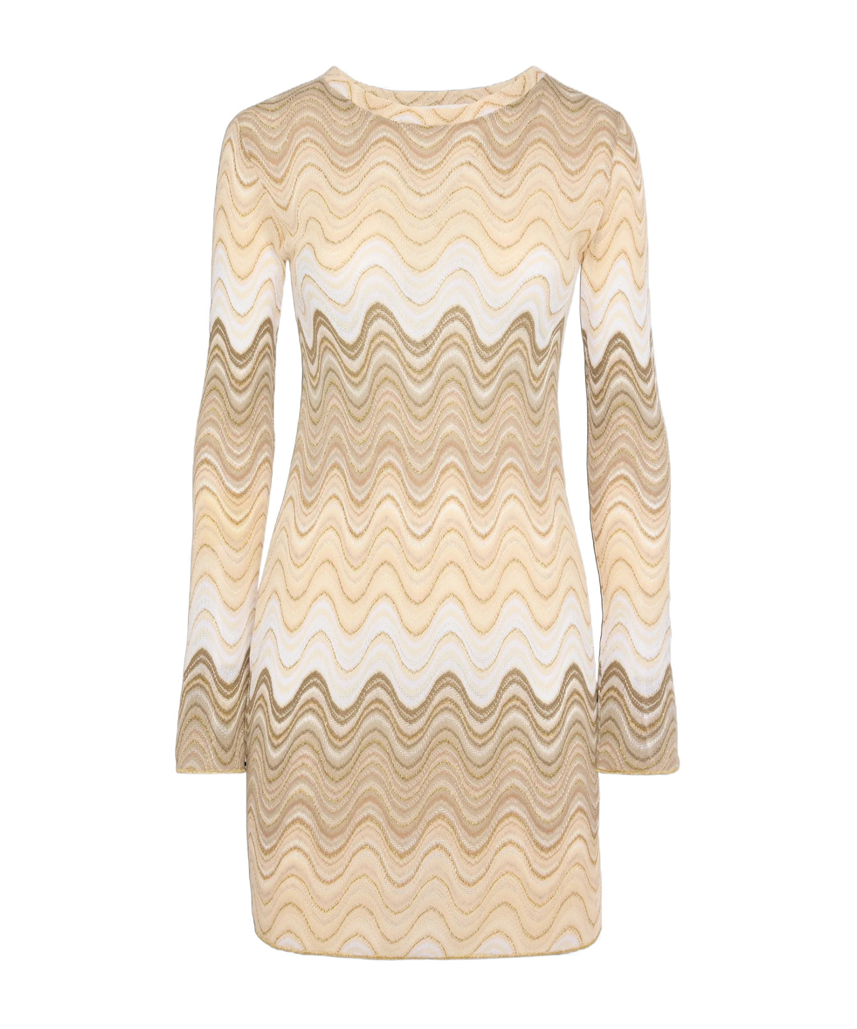 Mc2 Saint Barth Imany Raschel Mini Dress In Gold Hues