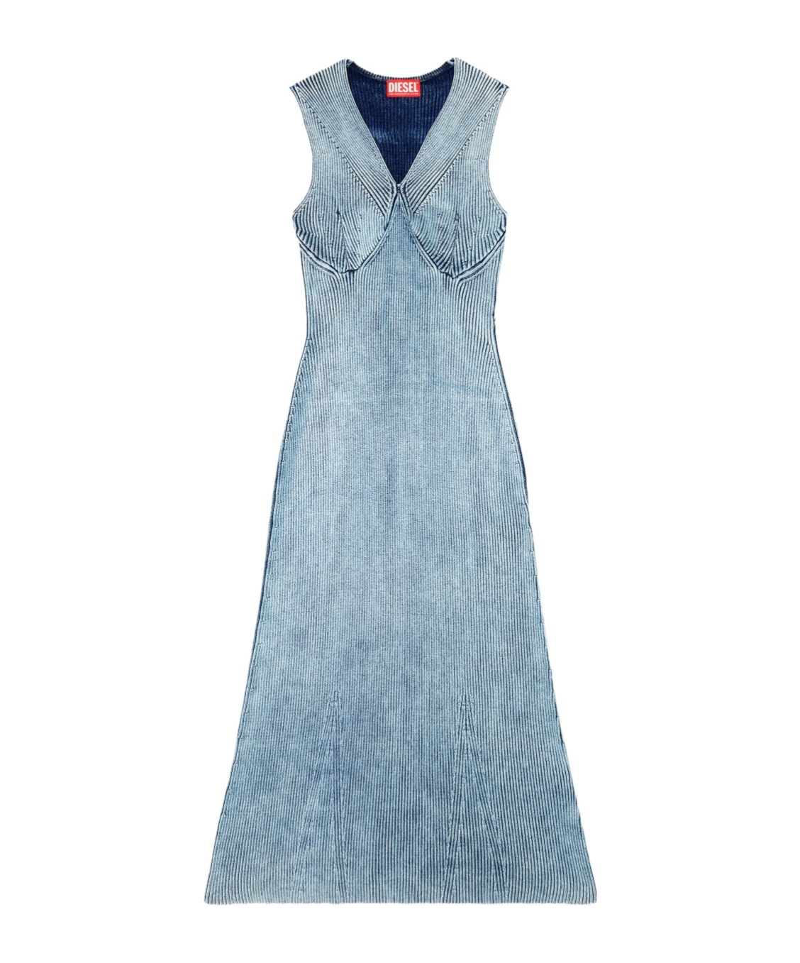 Diesel M-milong Midi Dress In Blue