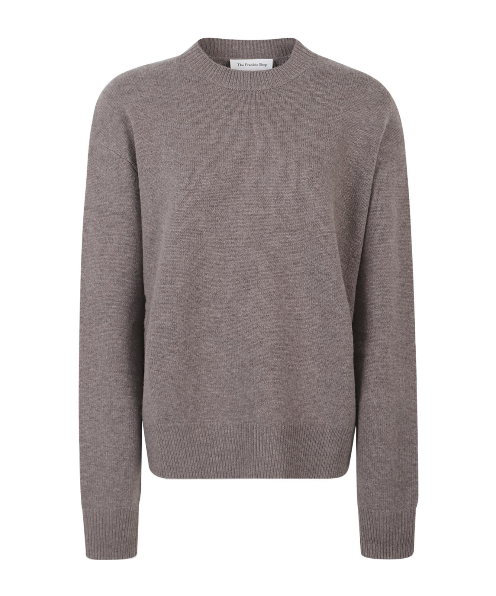 The Frankie Shop Rafaela High-neck Knitted Jumper In Gray
