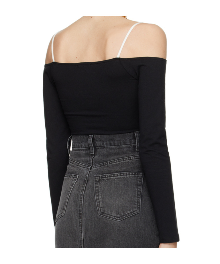 Reformation Long Sleeve T-shirt In Black