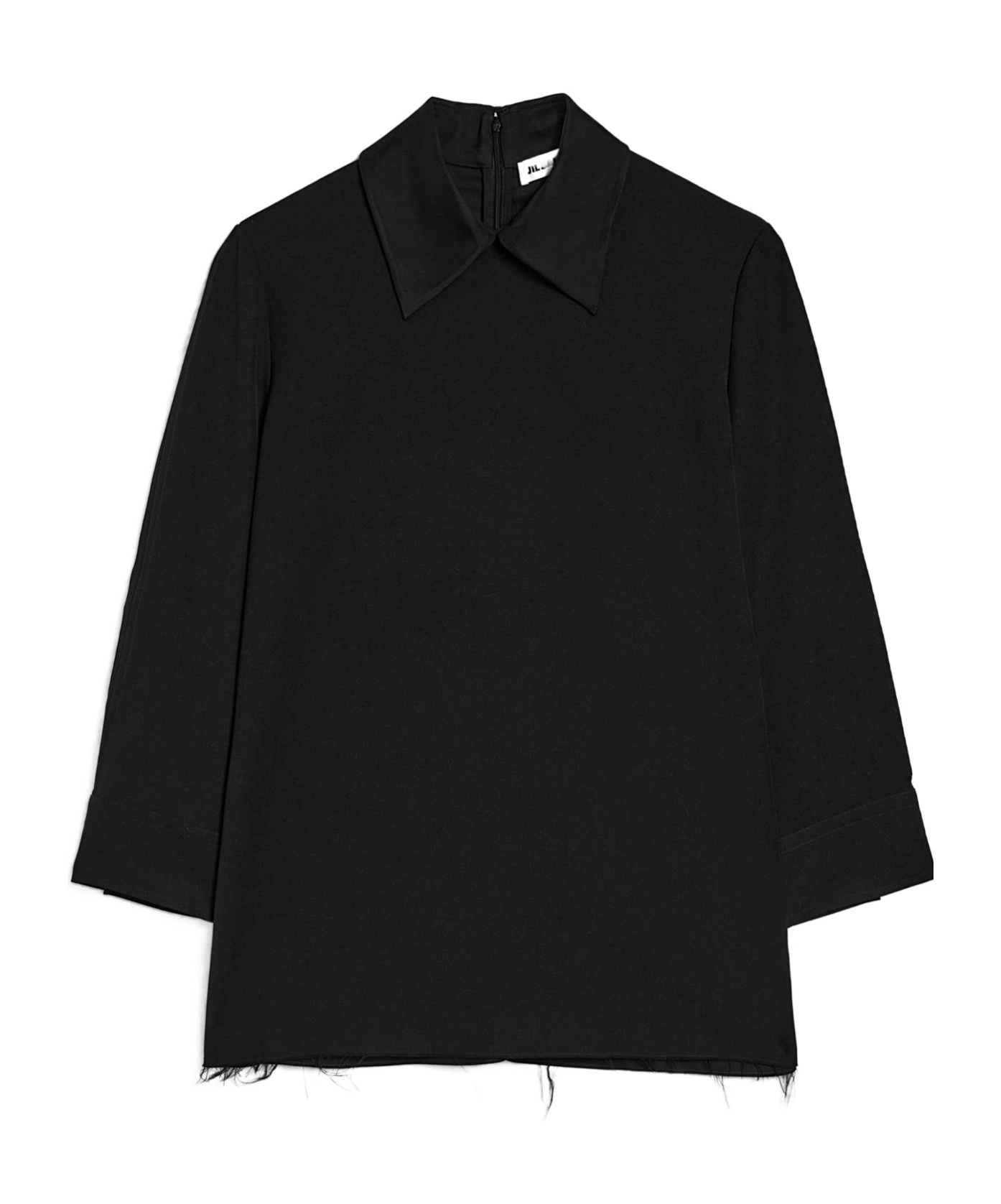 Jil Sander Wool Gabardine Shirt In Black