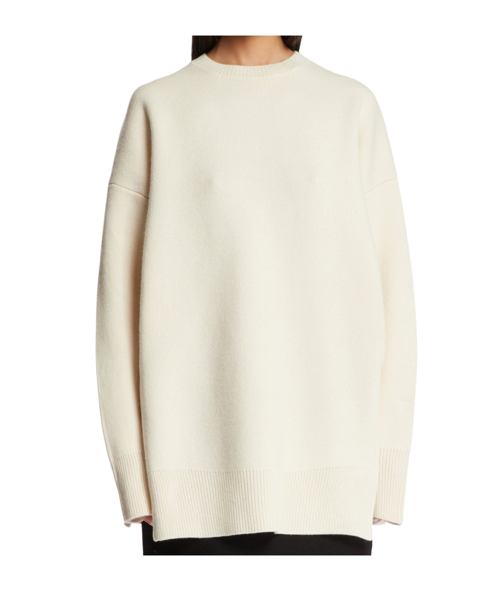 Shop Totême Double-knit Sweater In White