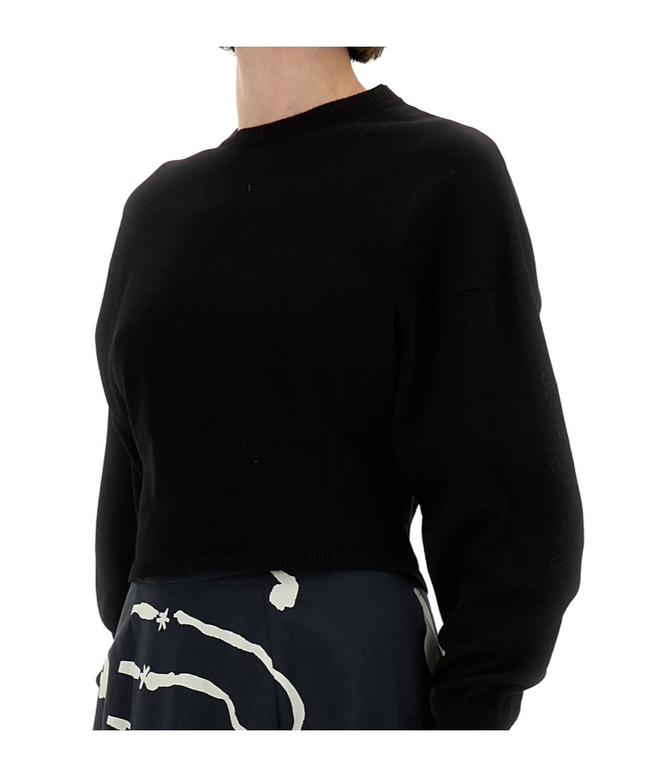 Alysi Cropped Shirt In Black