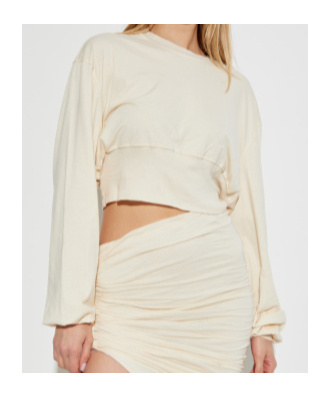 Rick Owens Drkshdw Jersey Sweatshirt In White