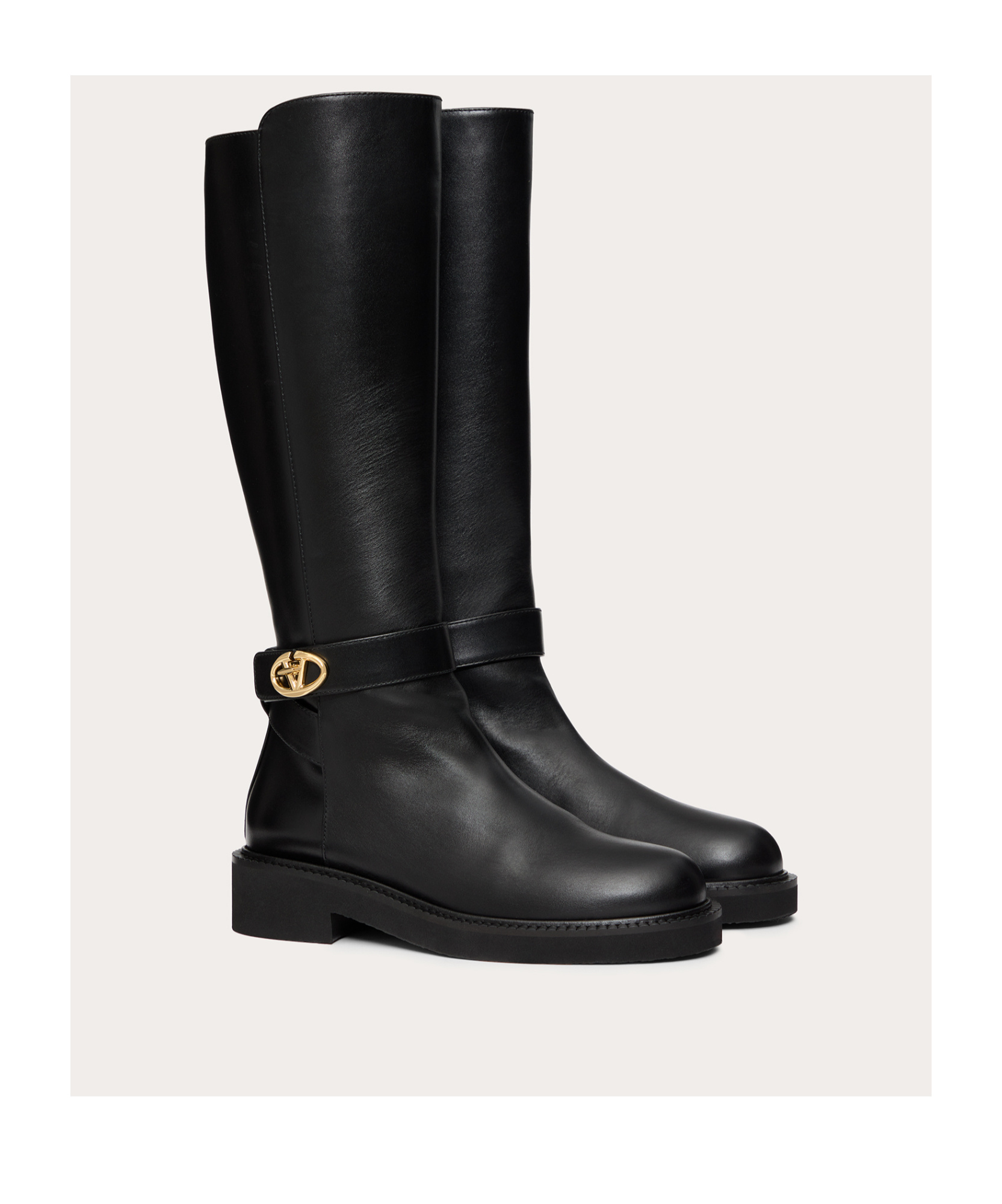 Valentino Garavani Vlogo Locker Boot In Black