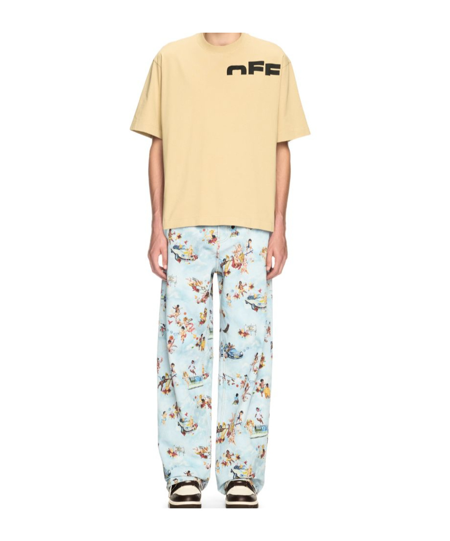 Off-white Off White Men Script Hooded Sweatshirt In Nude