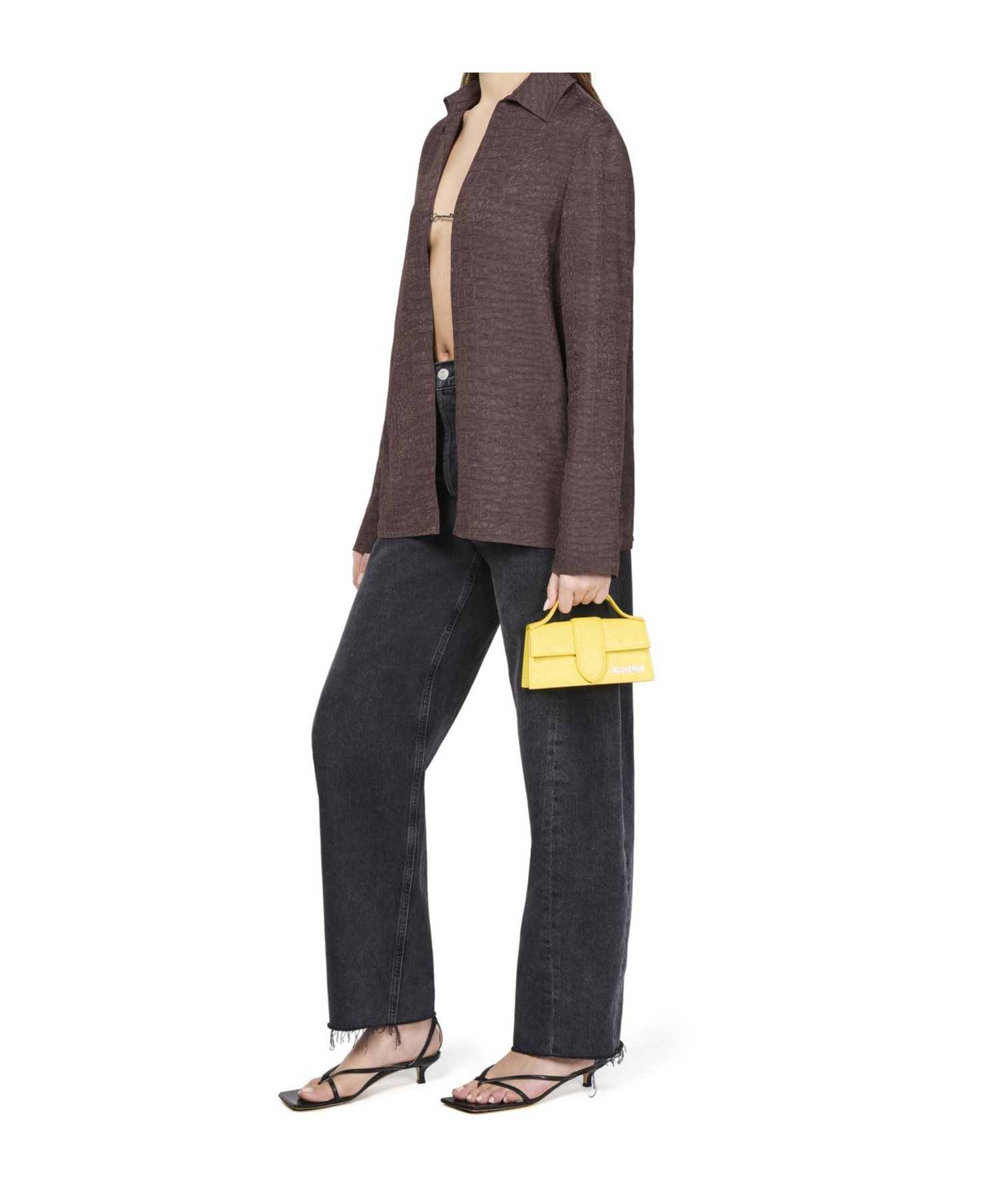 Shop Jacquemus Flip Shoulder Bag In Yellow