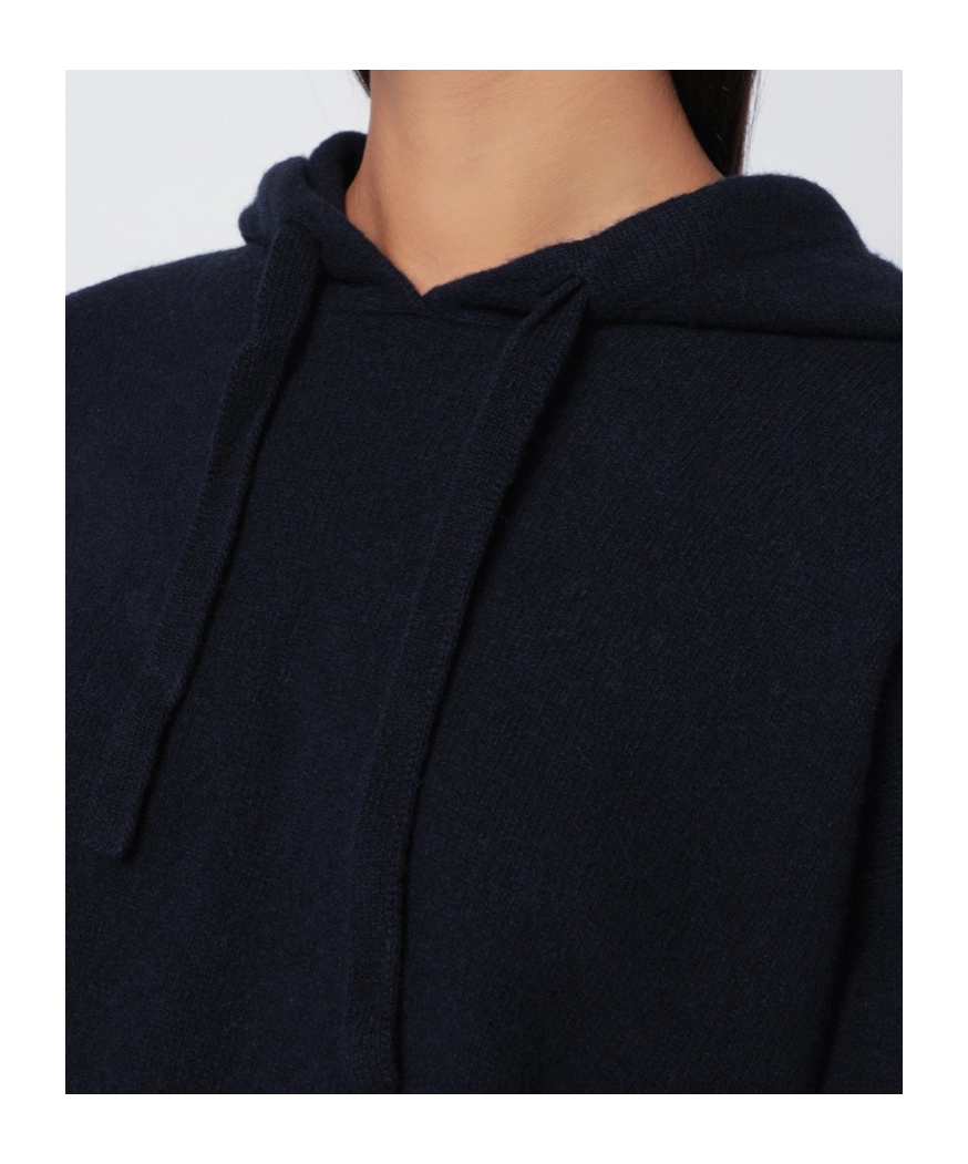 Roberto Collina Long-sleeved Hooded Sweater In Black
