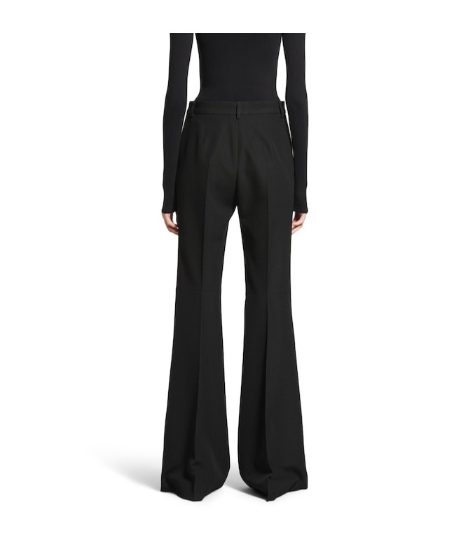 Balenciaga Tailored Flared Pants With Clean Waistband In Black