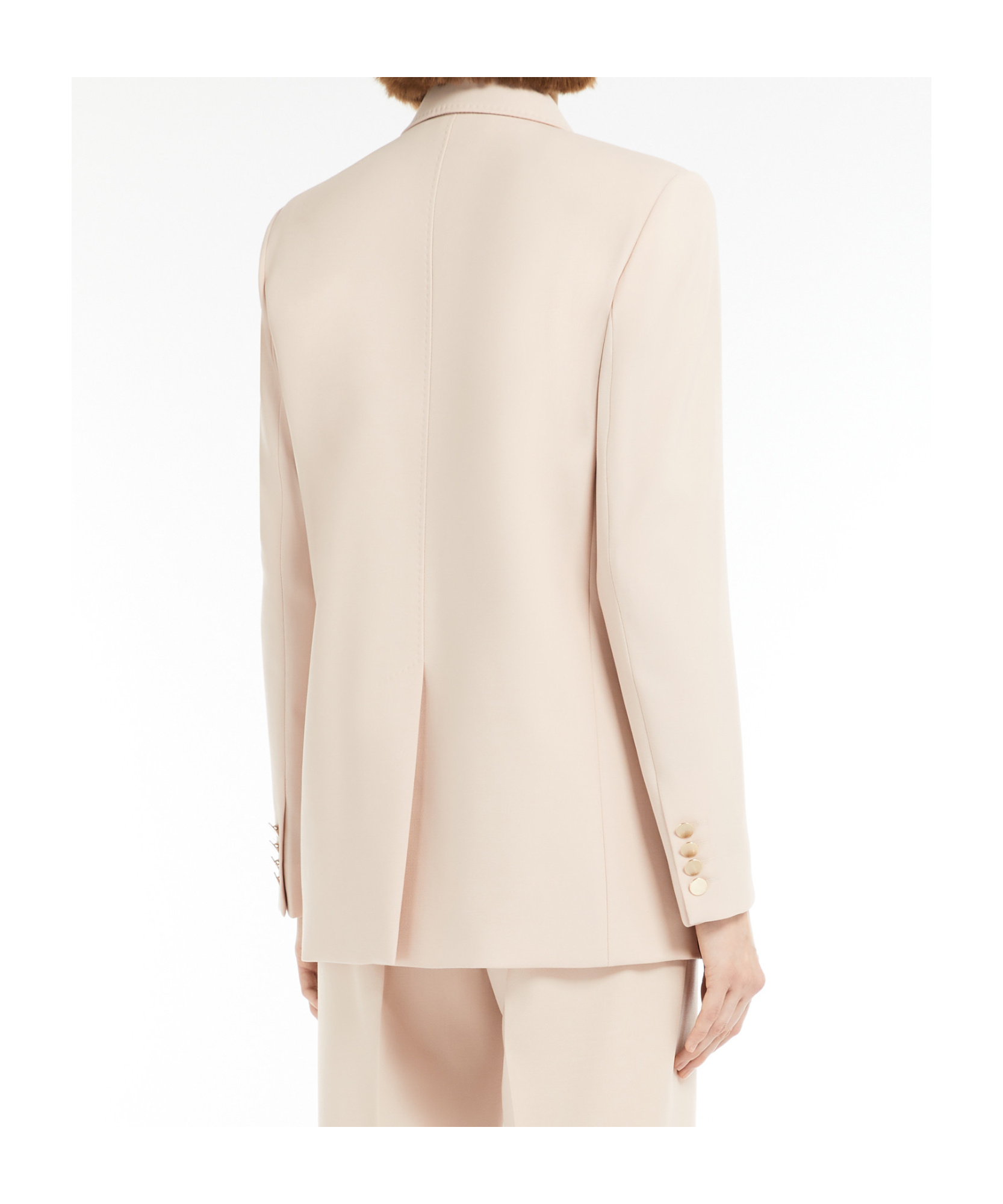 Max Mara Wool Satin Blazer In White