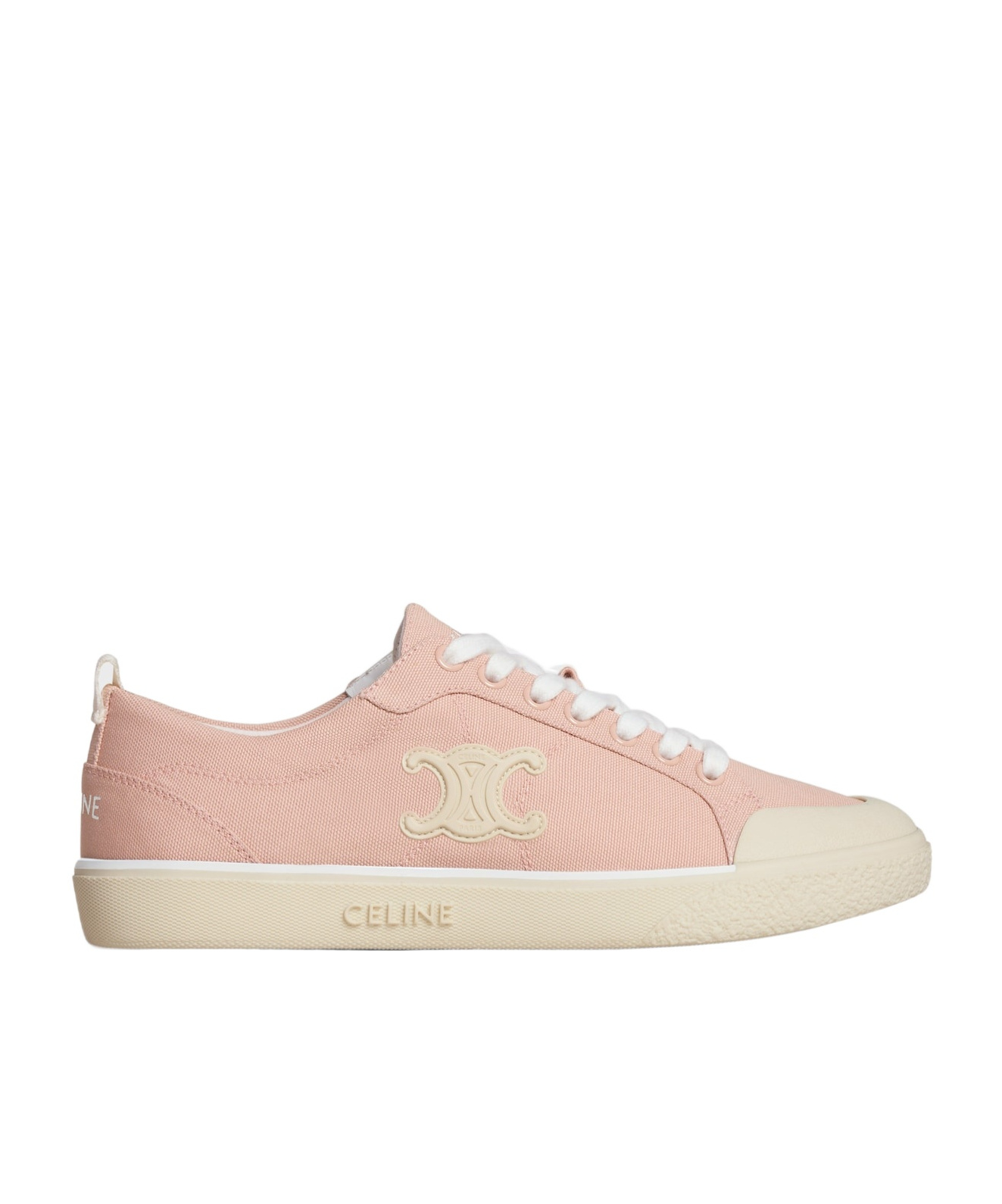 Celine Alan Sneakers With Triomphe In Canvas In Rosewood