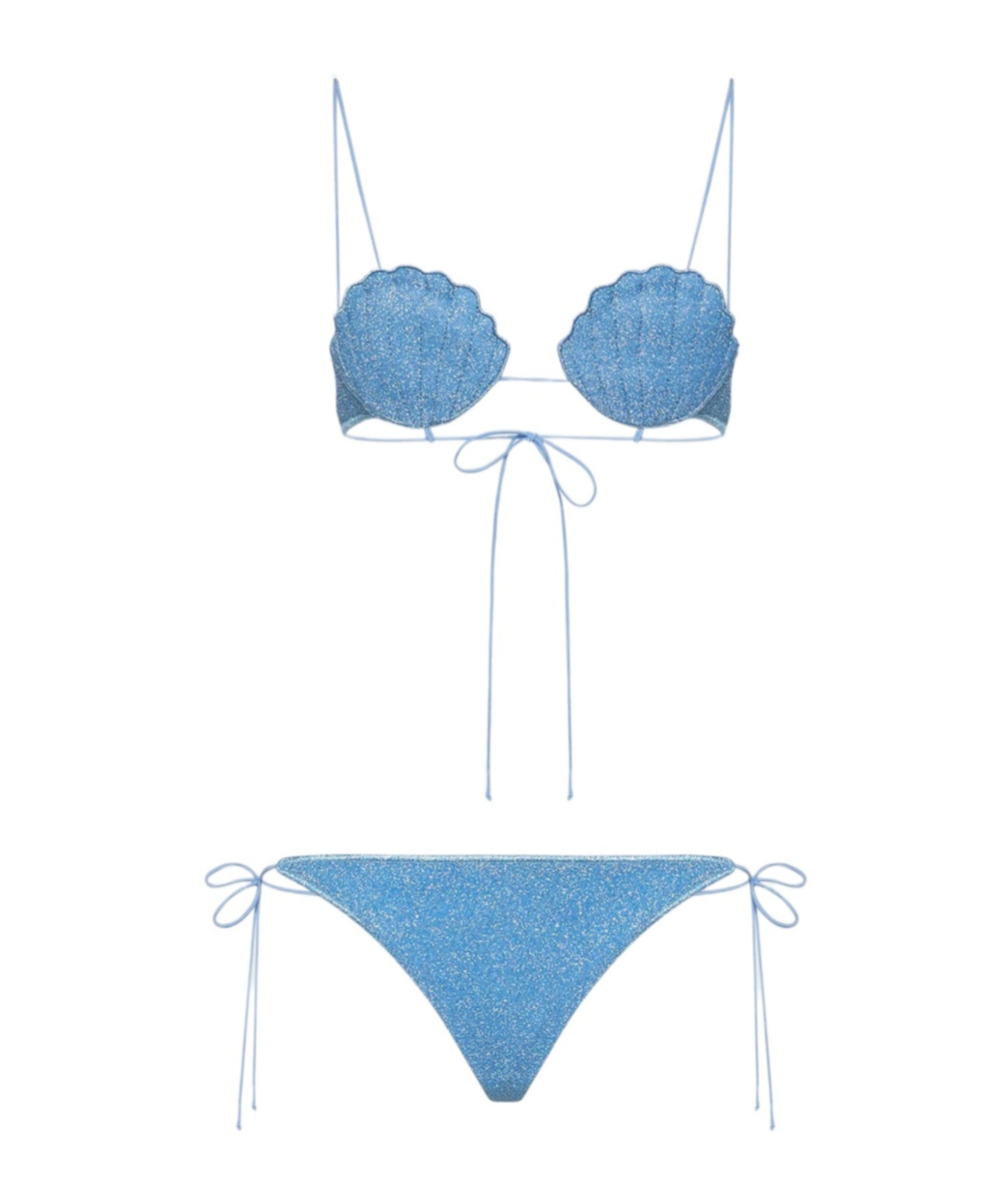 Oseree Tie Detail Bikini In Blue