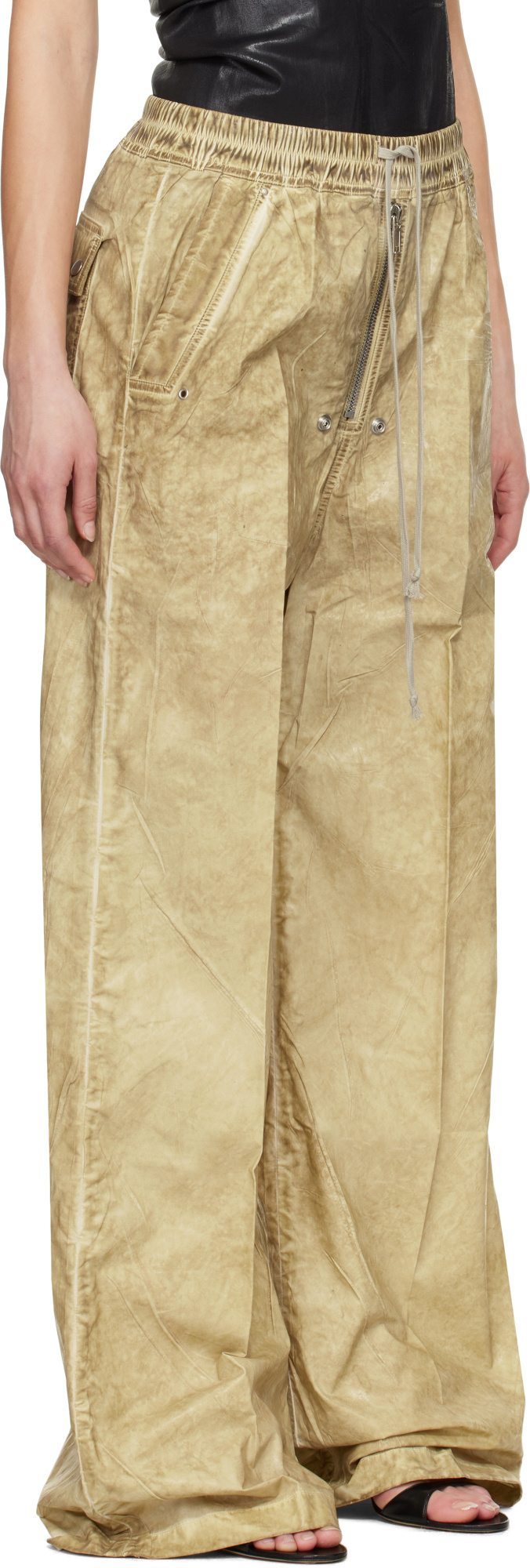 Rick Owens Drkshdw Beige Hollywood Geth Belas Lounge Pants In Nude