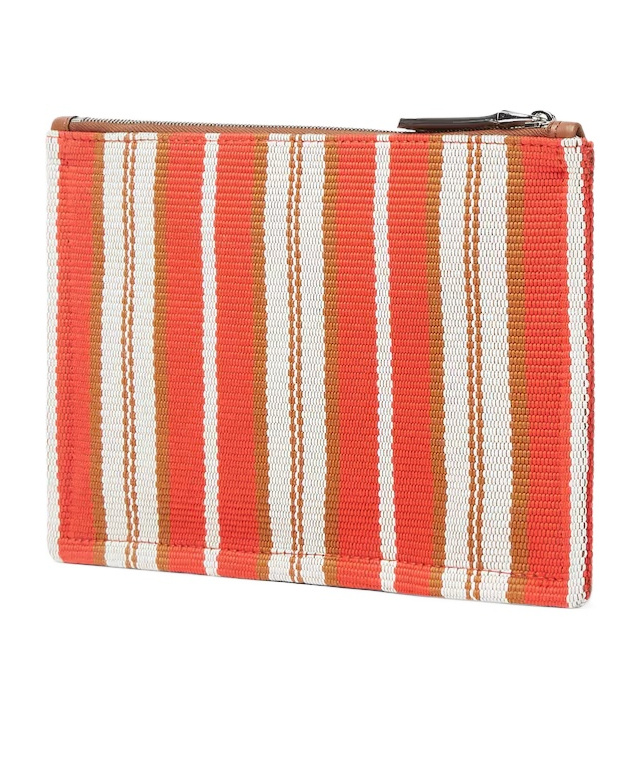 Fendi Multicolour Striped Canvas Pouch