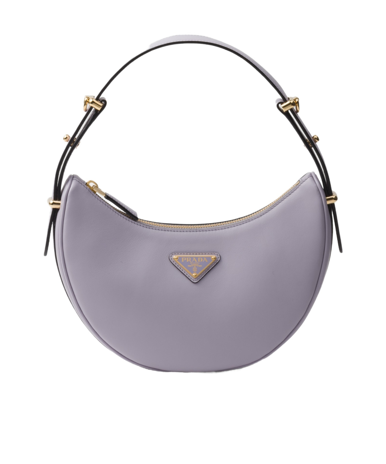 PRADA PRADA ARQUÉ LEATHER SHOULDER BAG