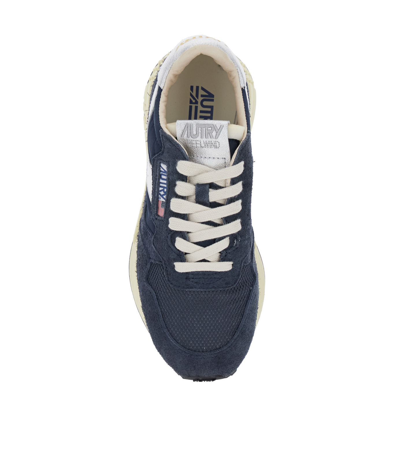 Autry Reelwind Blue Low Top Sneakers With Logo Patch On Tongue And Side And Logo Lettering On The Heel In