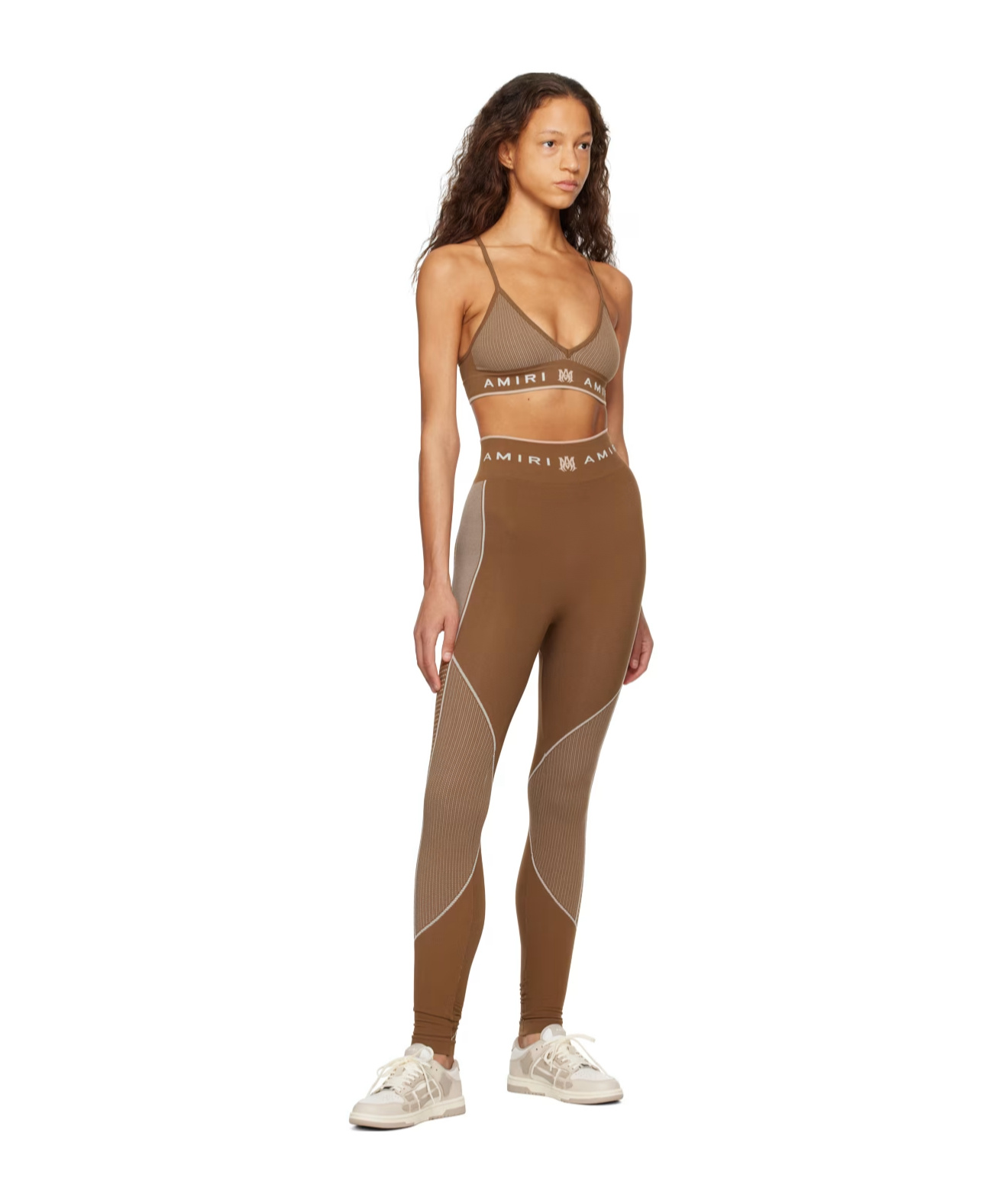 Amiri Ma Seamless Skinny Leggings In Brown
