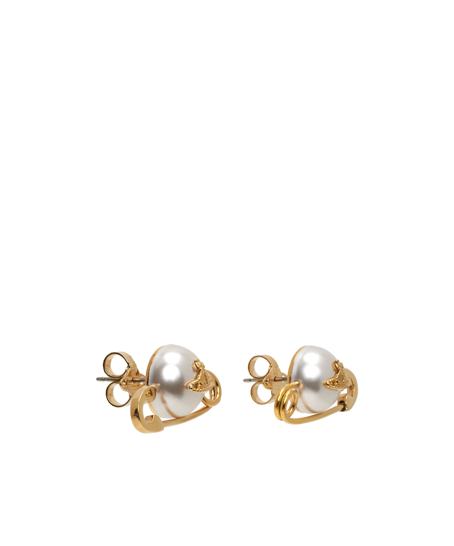 Vivienne Westwood Logo Pattern Earrings In White
