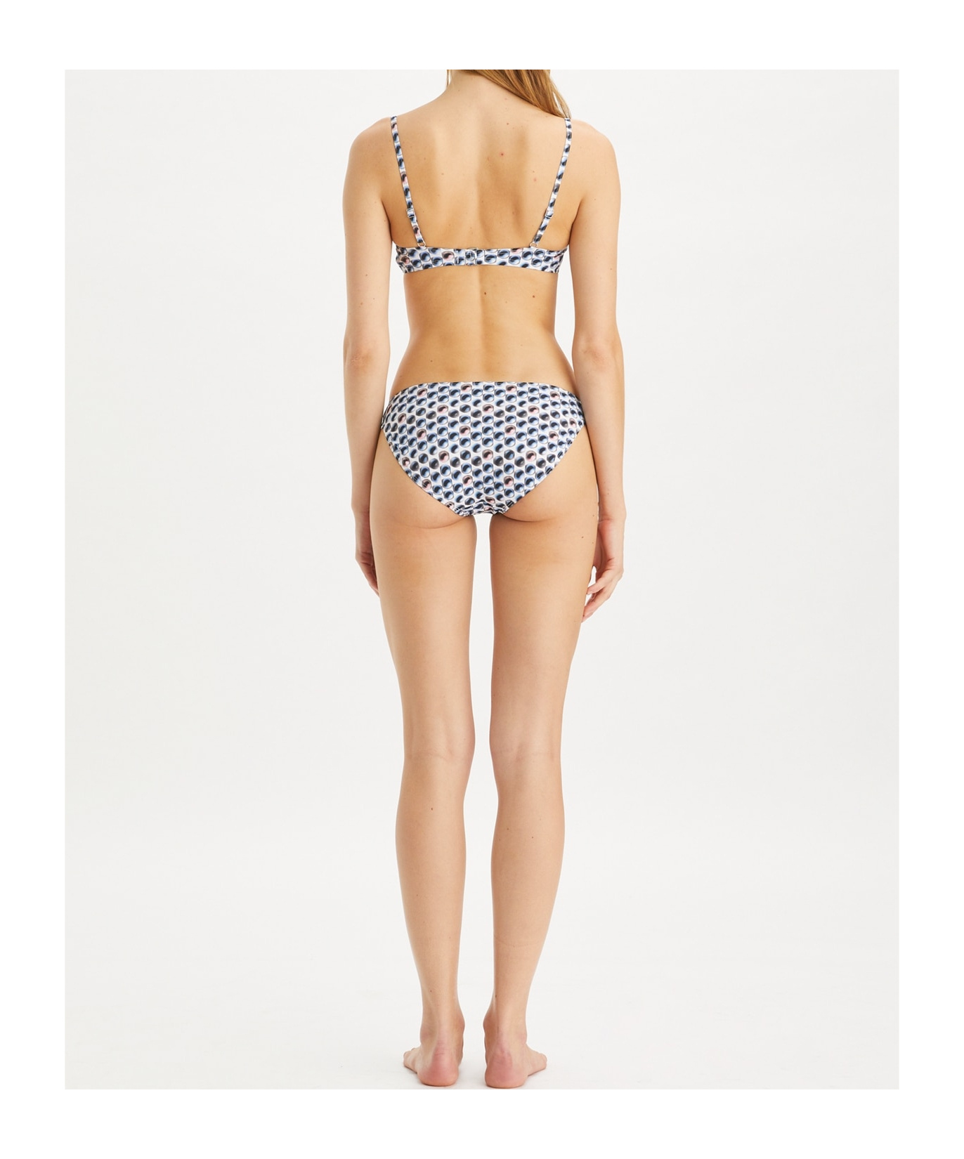 Tory Burch Printed Bikini Bottom In Blue