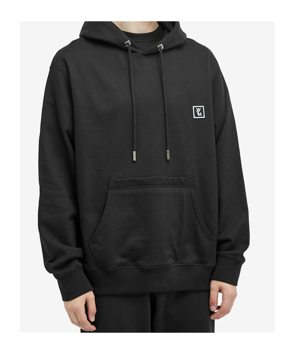 Wooyoungmi Black Back Logo Hoodie In Black